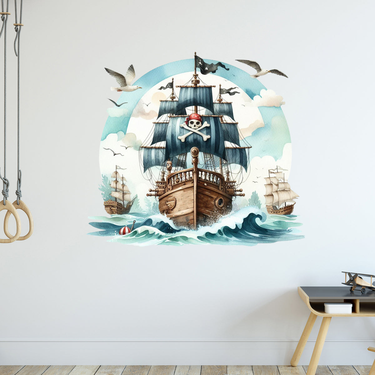 Wandtattoo Piratenschiff