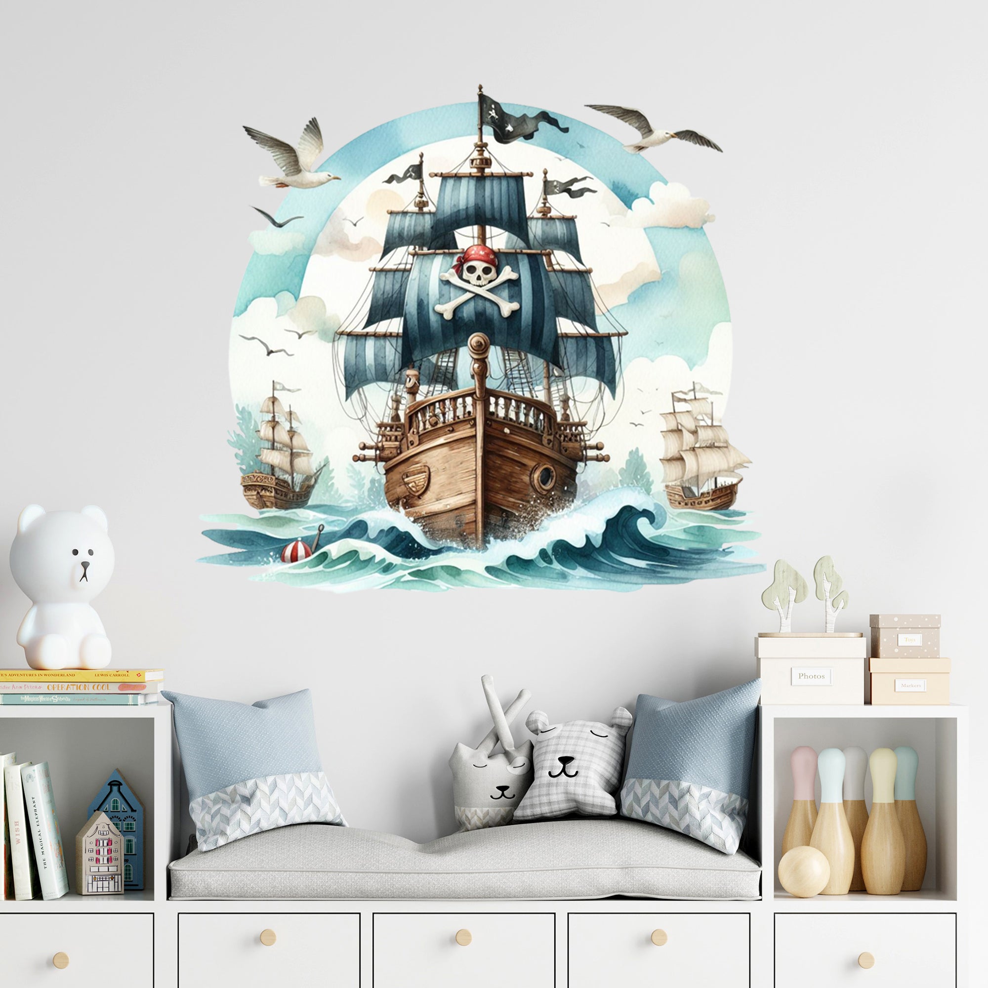 Wandtattoo Piratenschiff