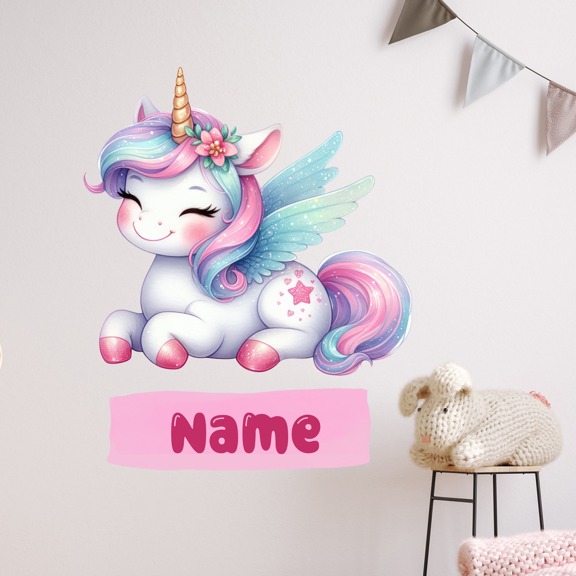 Wandtattoo Einhorn