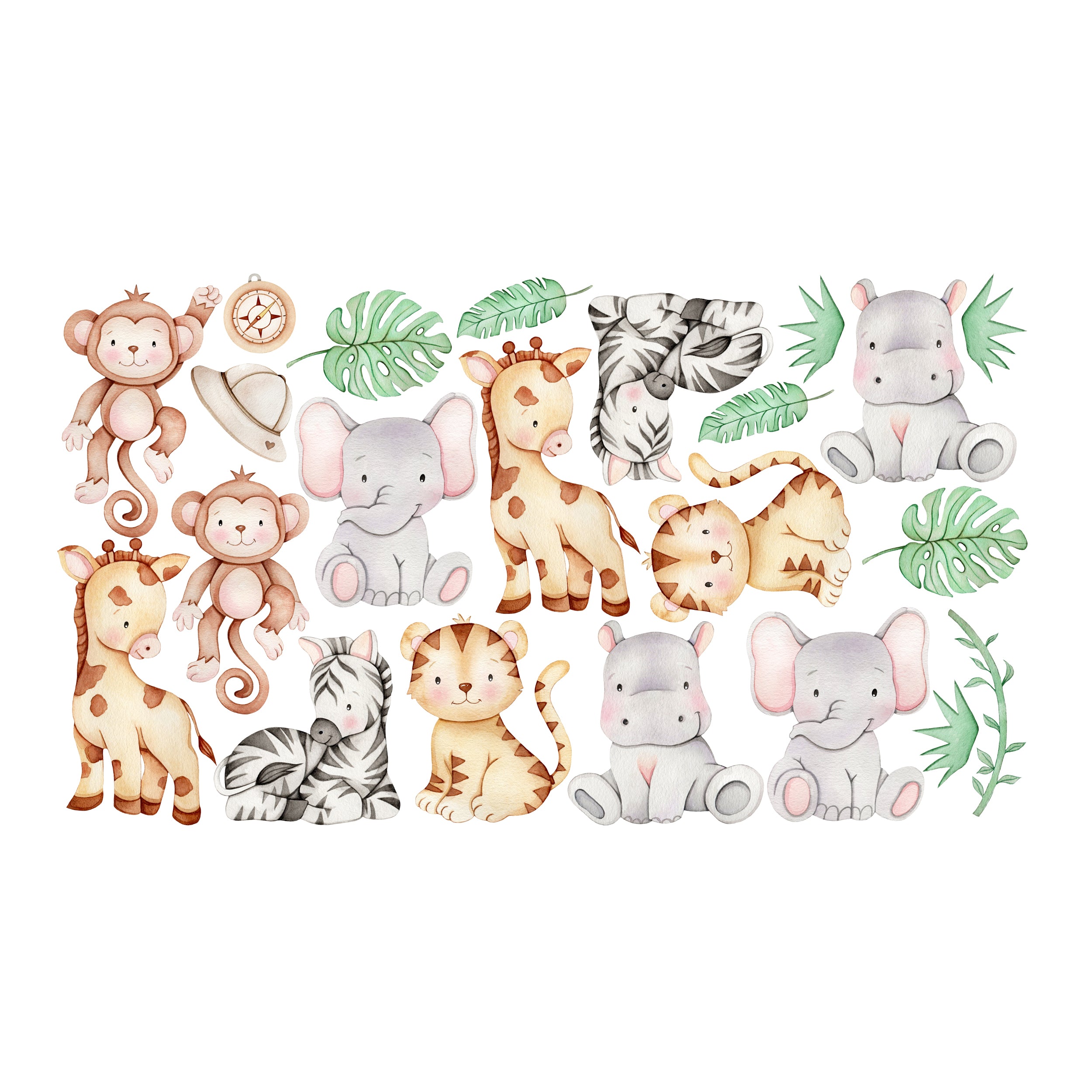 Wandtattoo Safari Tiere