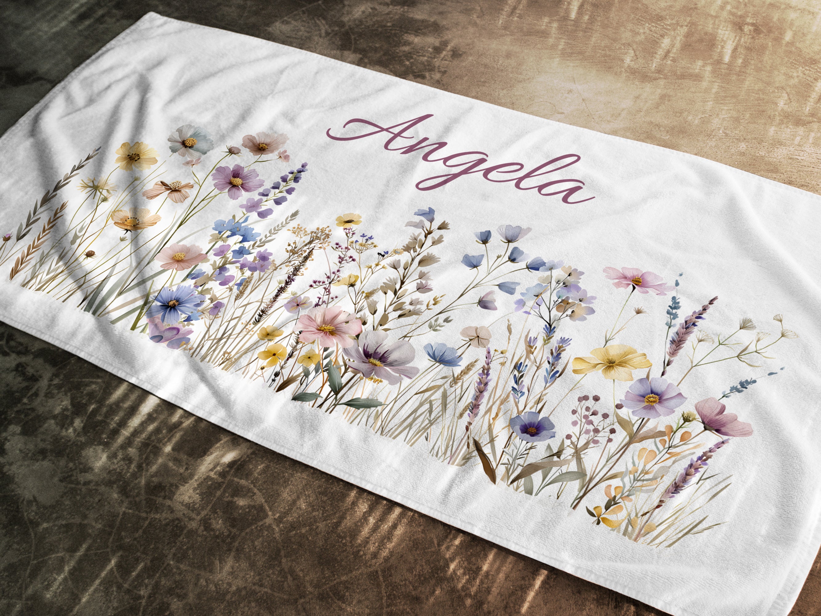 Handtuch mit Wildblumen