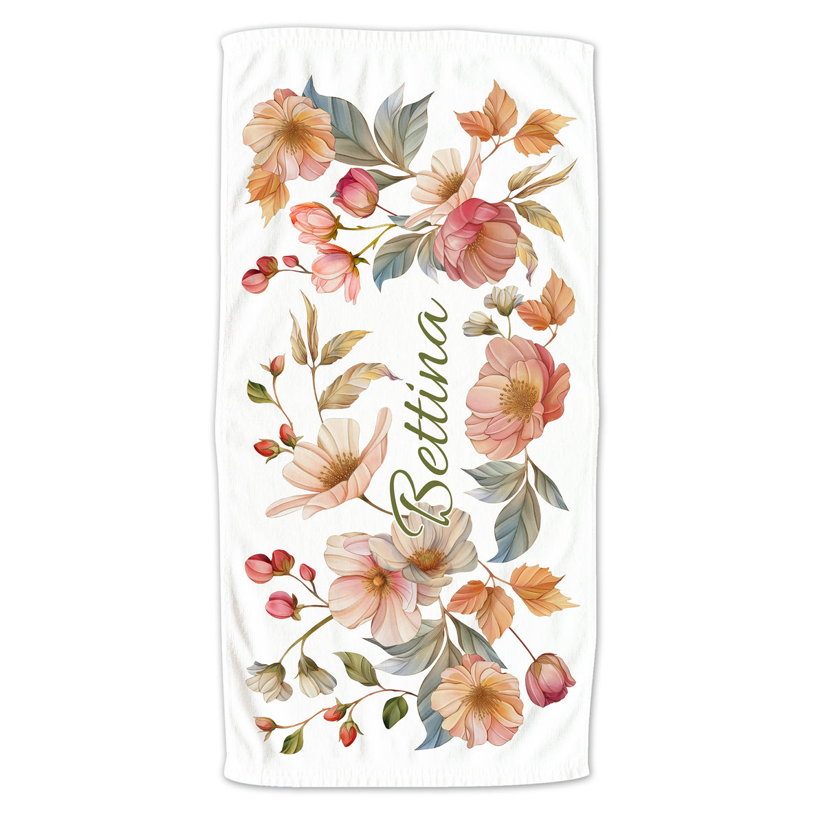 Handtuch mit floralen Motiven