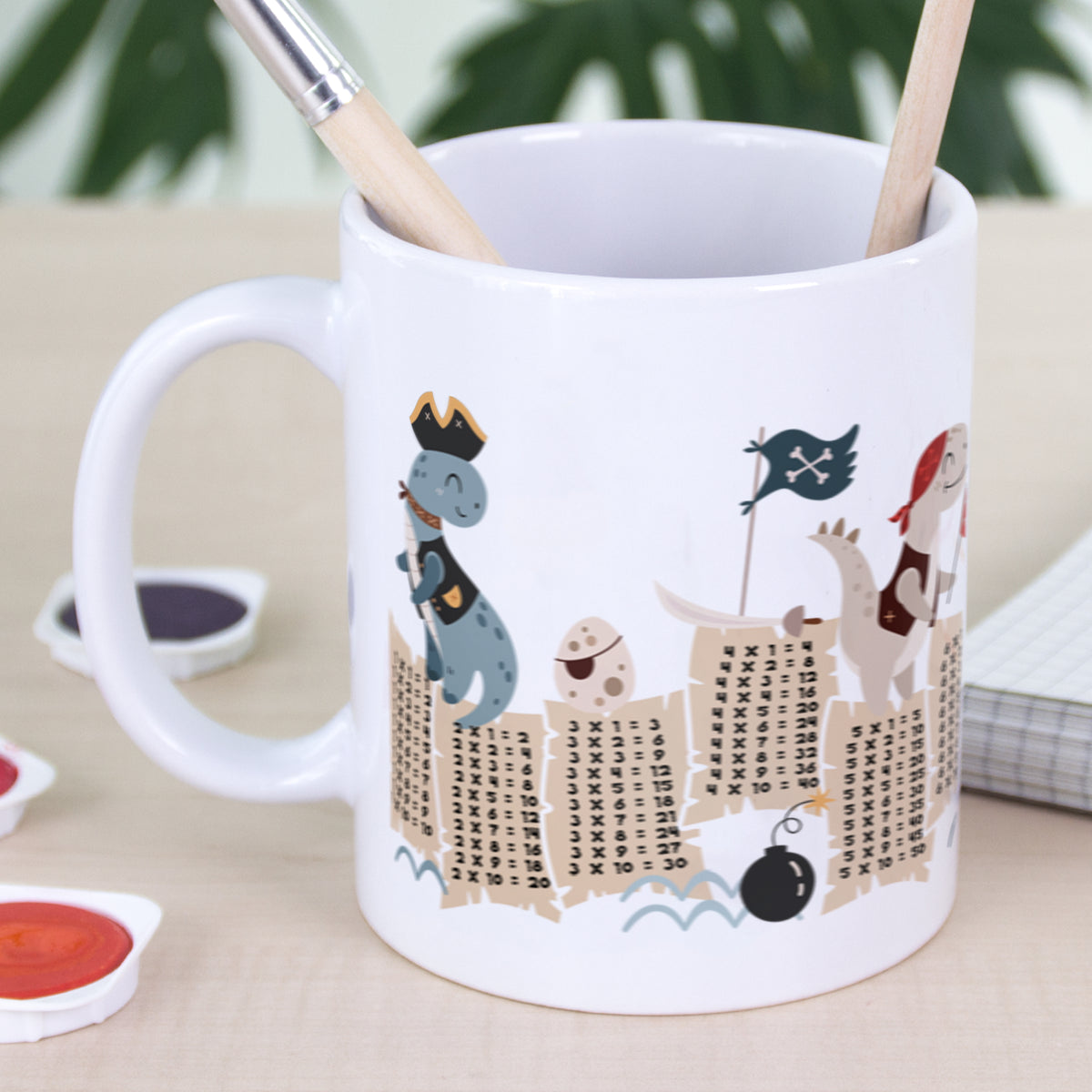 1x1 Tasse Piraten-Dinosaurier