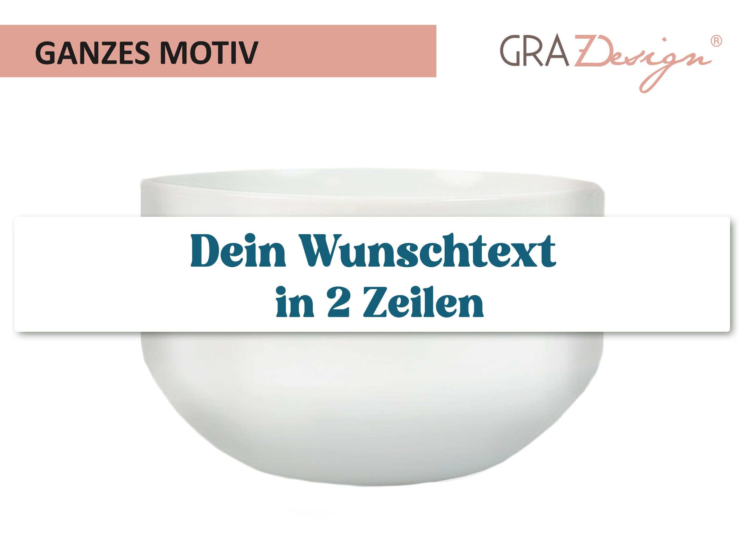Motivübersicht zur Müslischale mit Wunschtext in zwei Zeilen