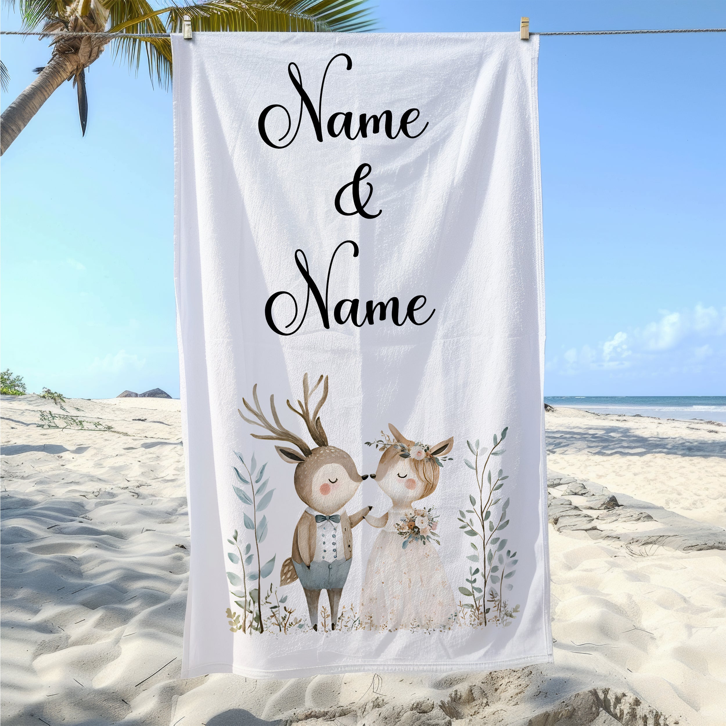 Handtuch Hochzeit mit Namen