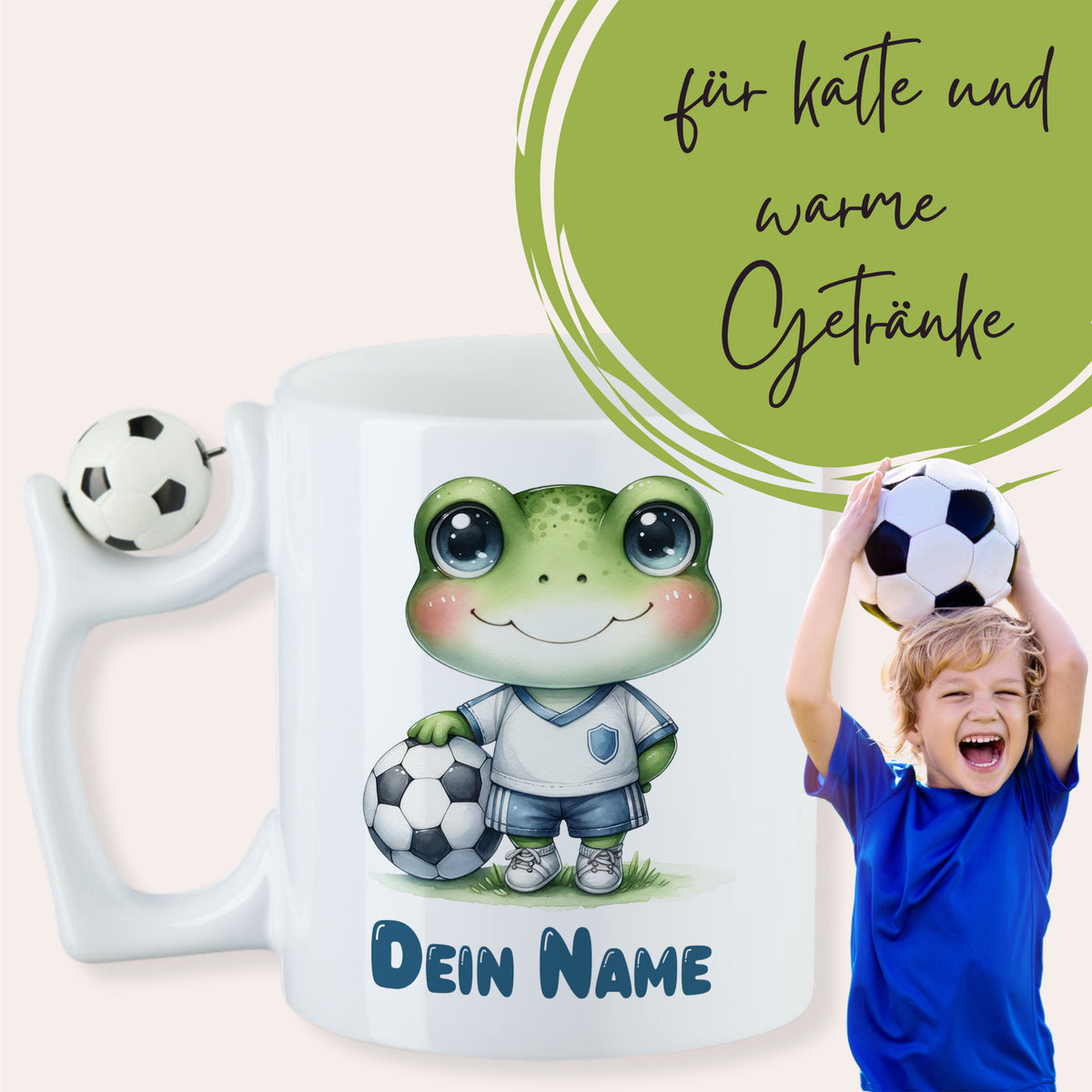 Tasse Fussballer Frosch