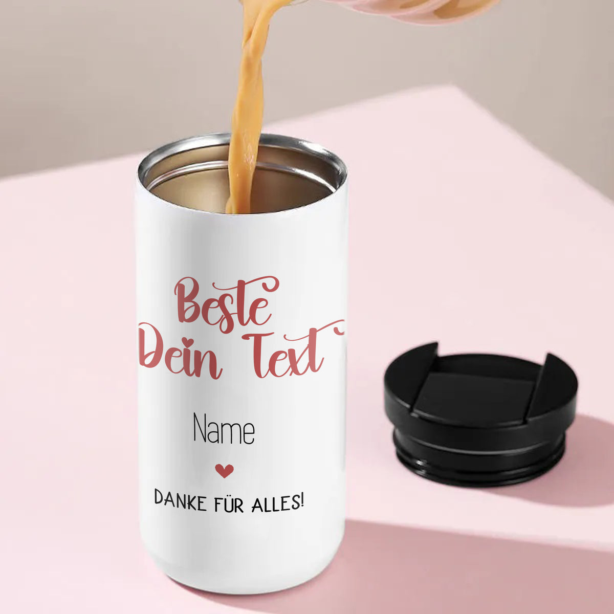 Kaffeebecher mit persönlichem Text