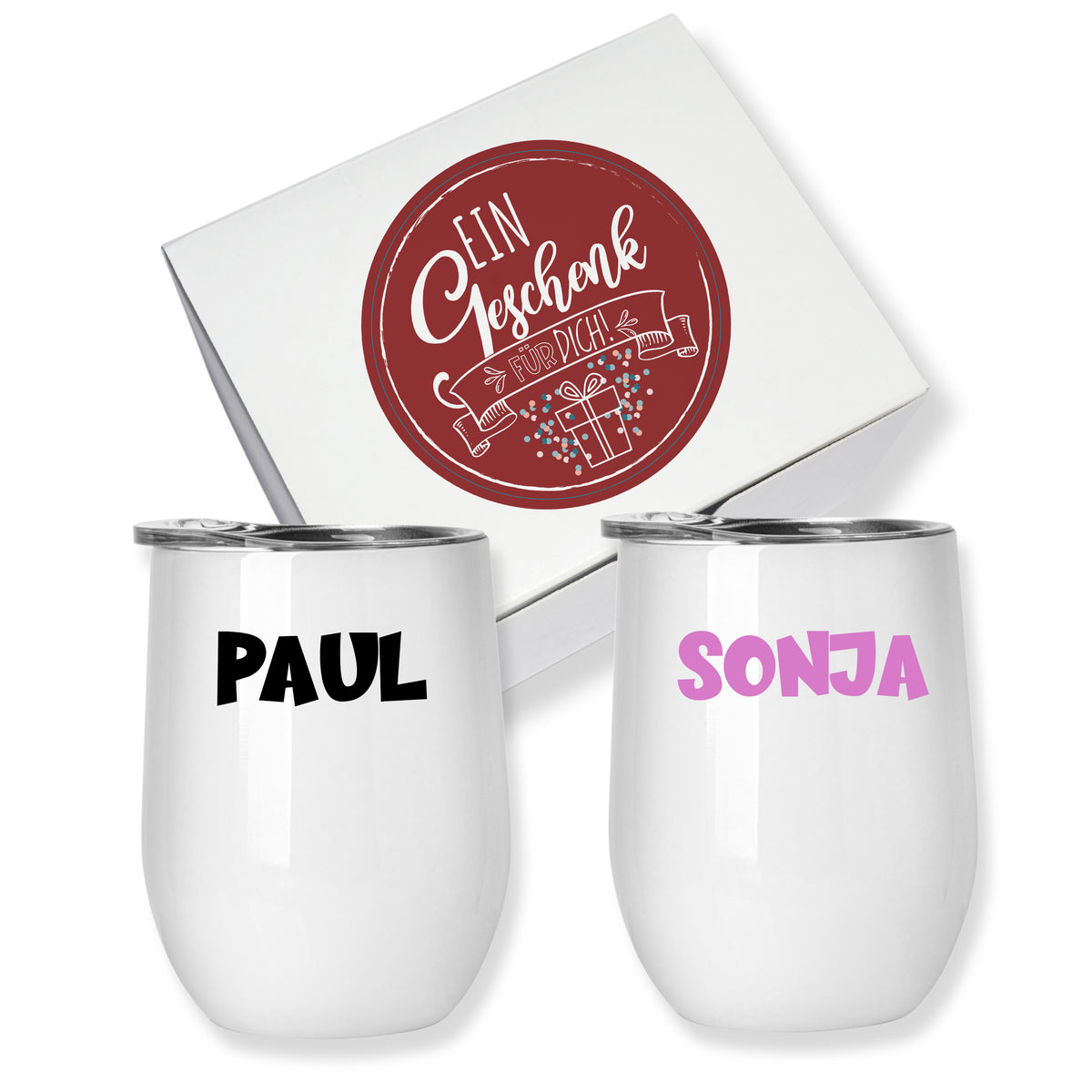 Zwei Weinbecher Geschenkset