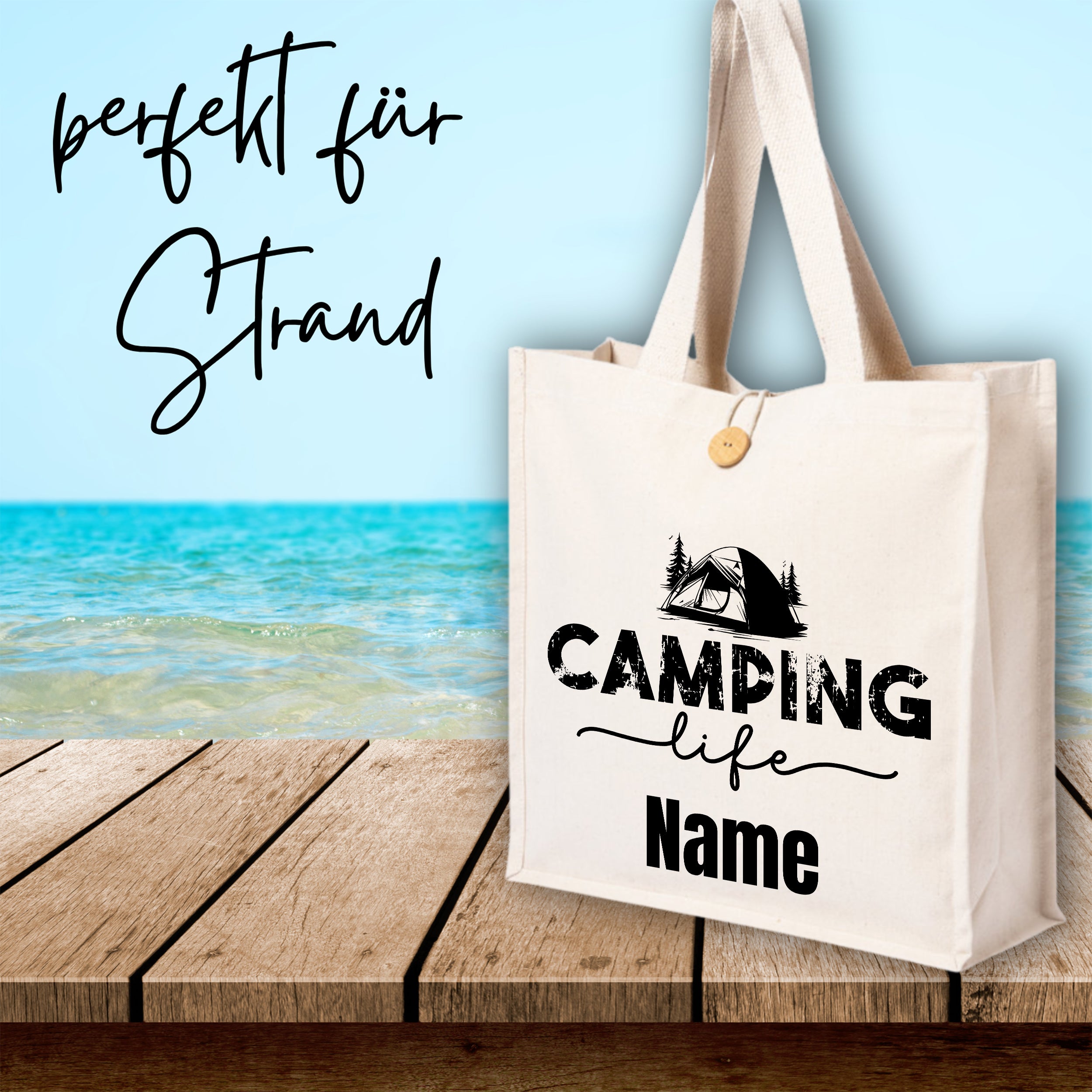 Camping Tasche mit persönlichem Namen