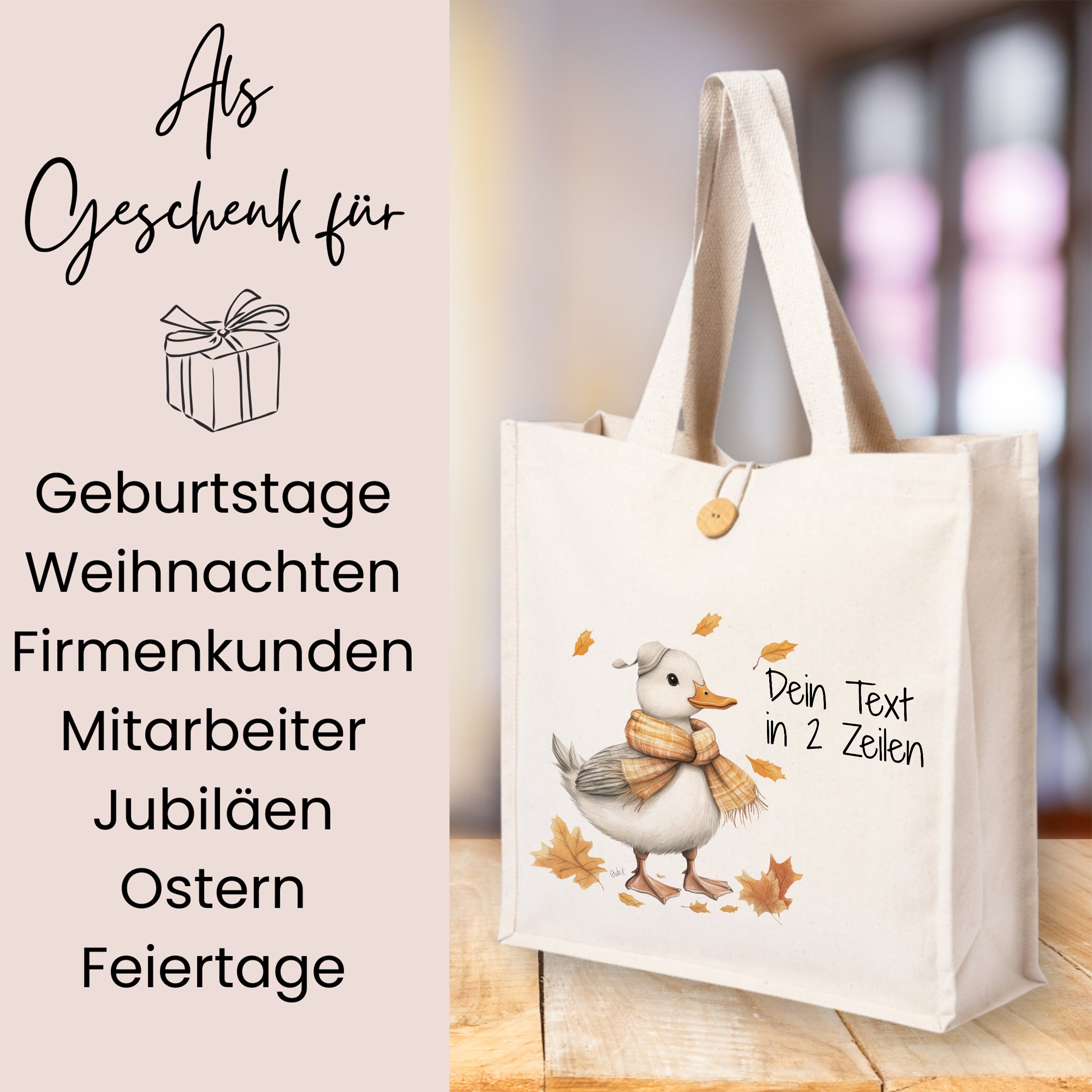 Tasche mit Entenmotiv