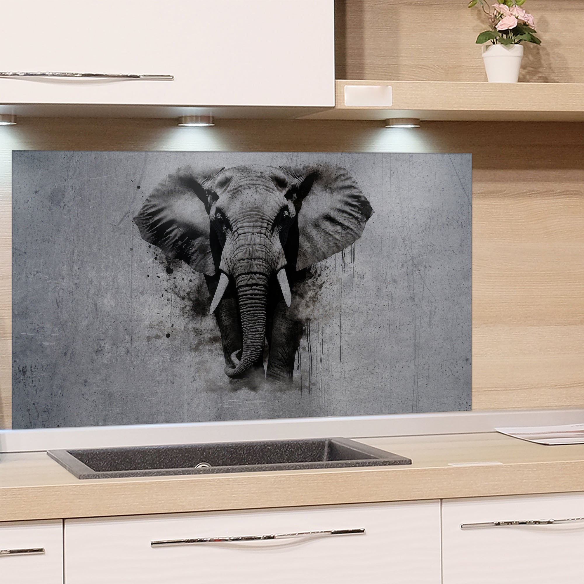 Spritzschutz Elefant
