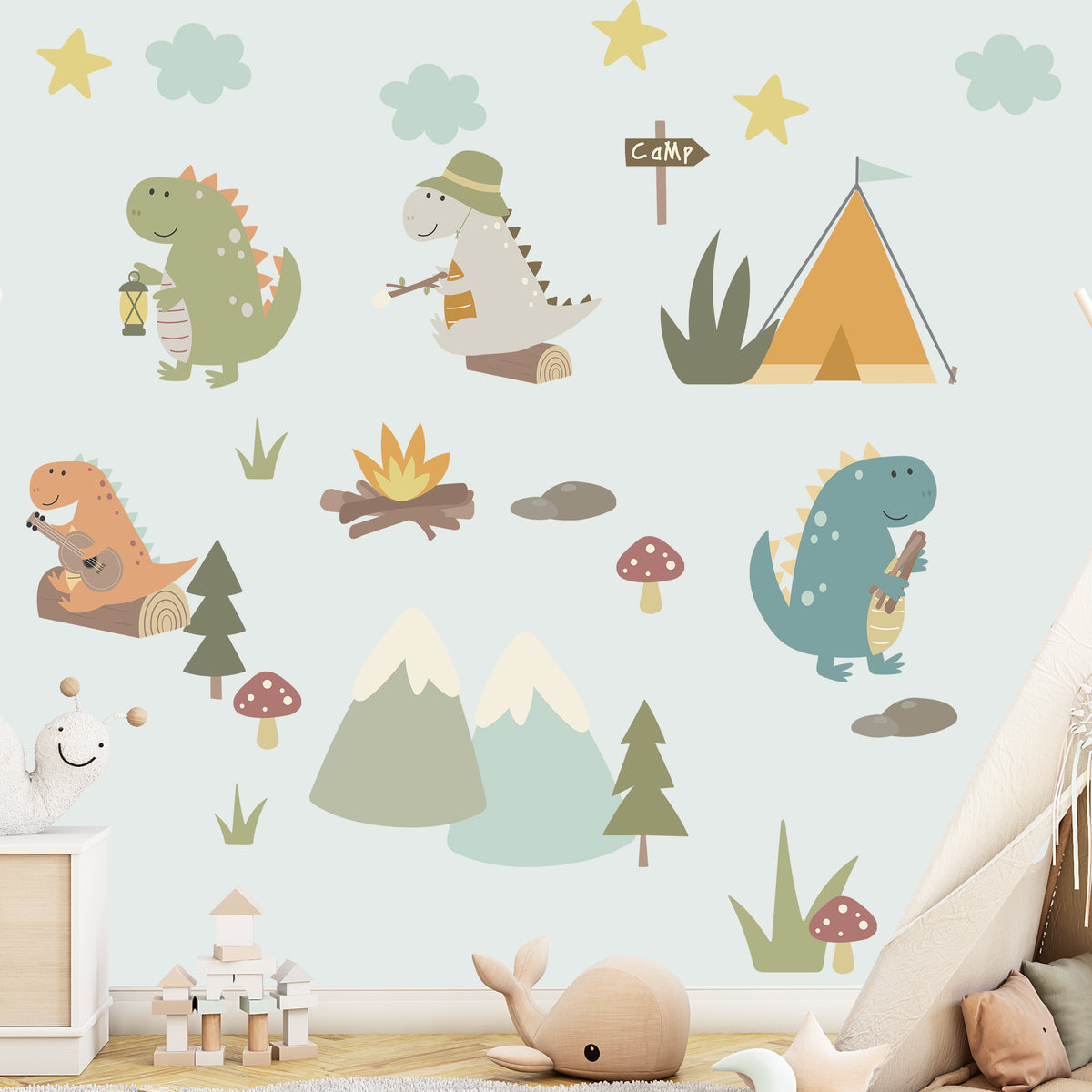 Wandtattoo Kinderzimmer Dinosaurier