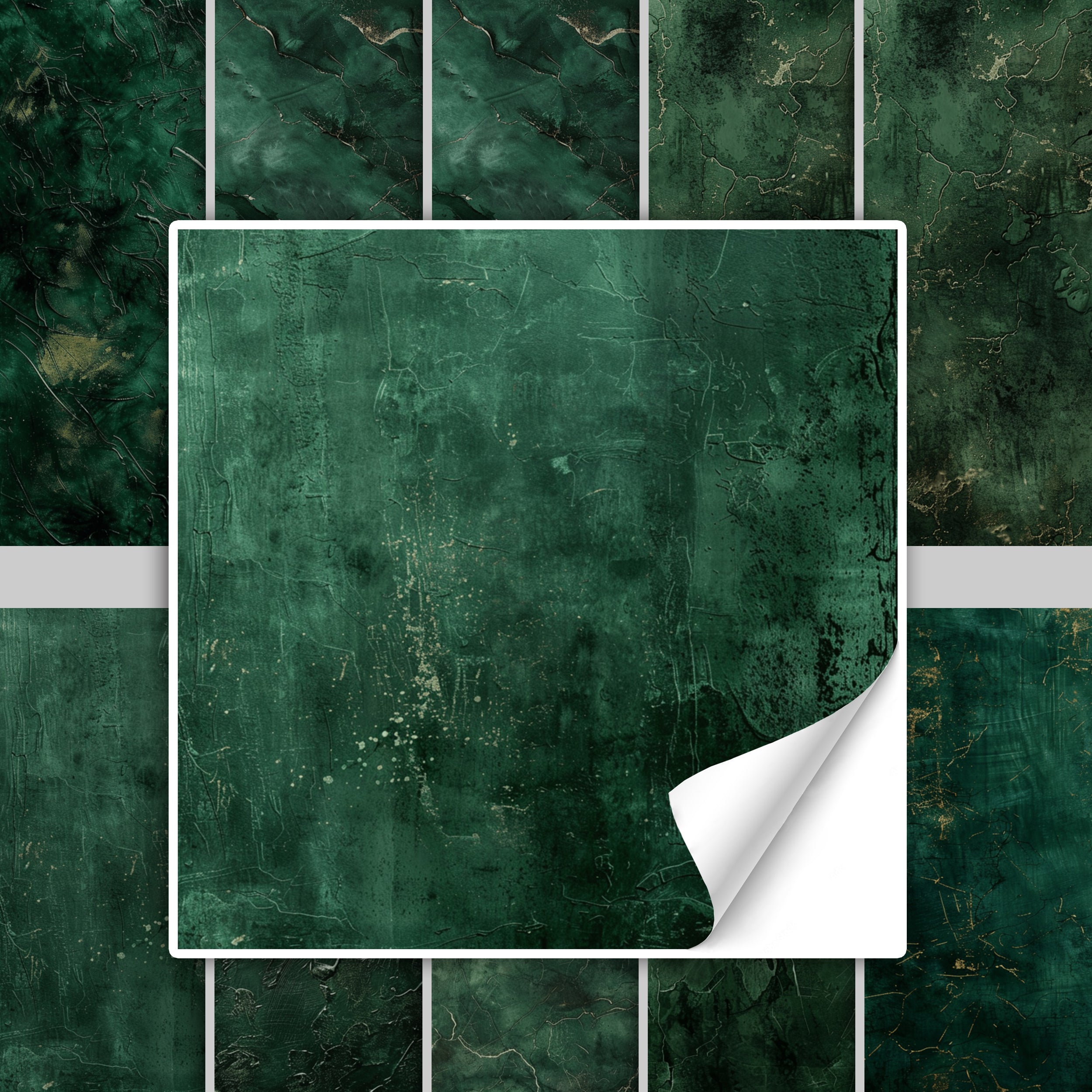Dunkelgrüner Textur-Hintergrund mit glänzenden Akzenten.