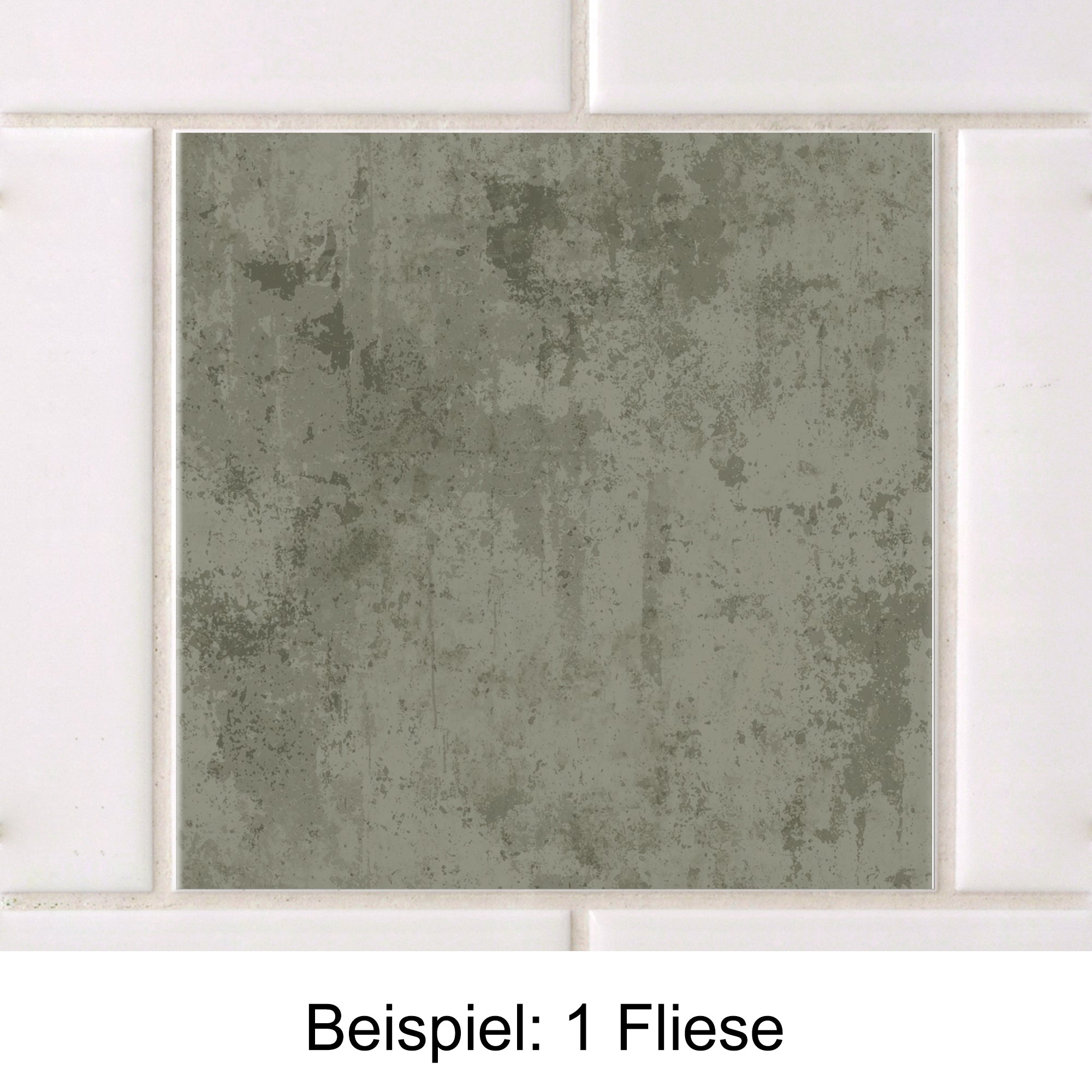 Graue Fliese mit strukturiertem, mattem Finish.