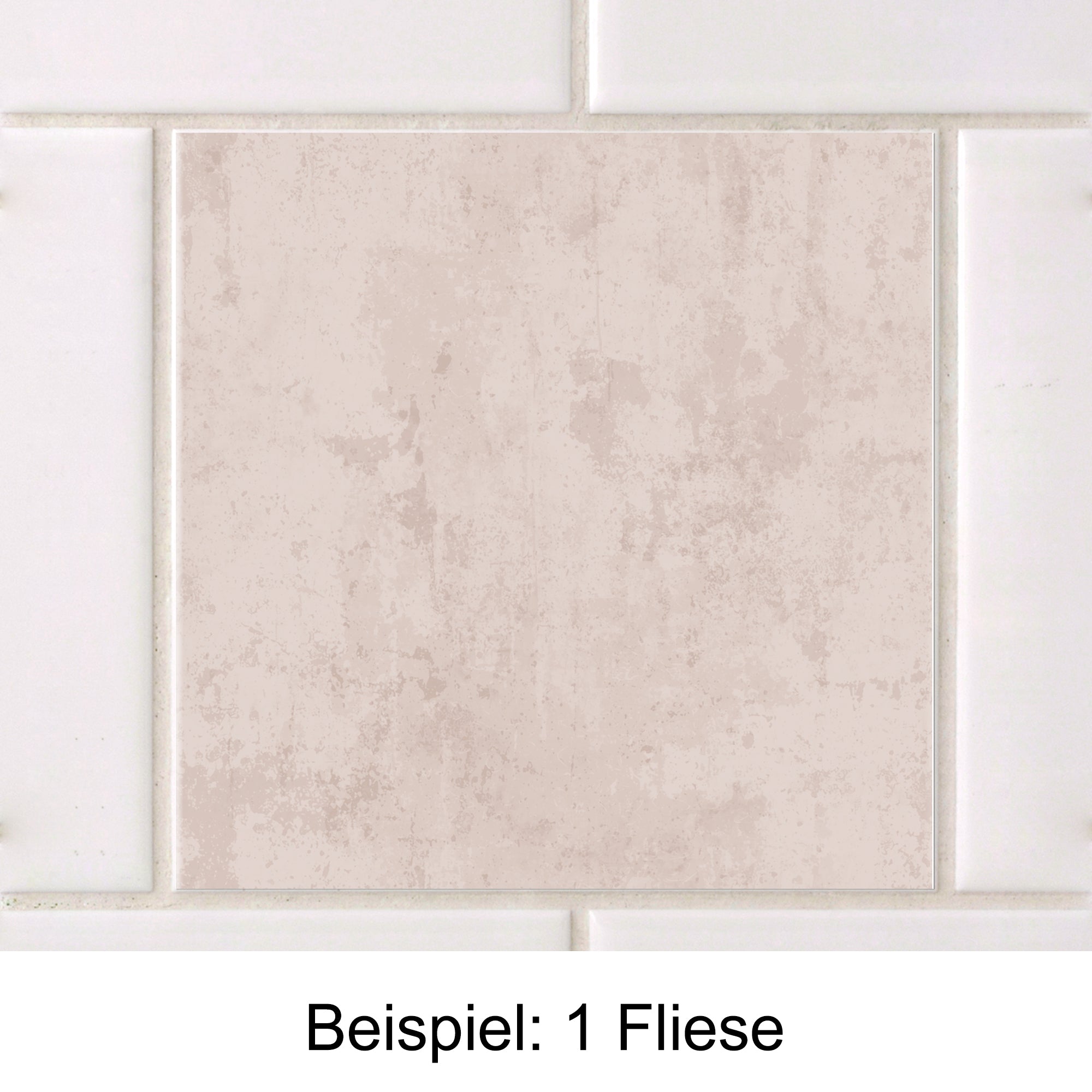 Beige Fliese mit strukturiertem Muster auf weißem Hintergrund.