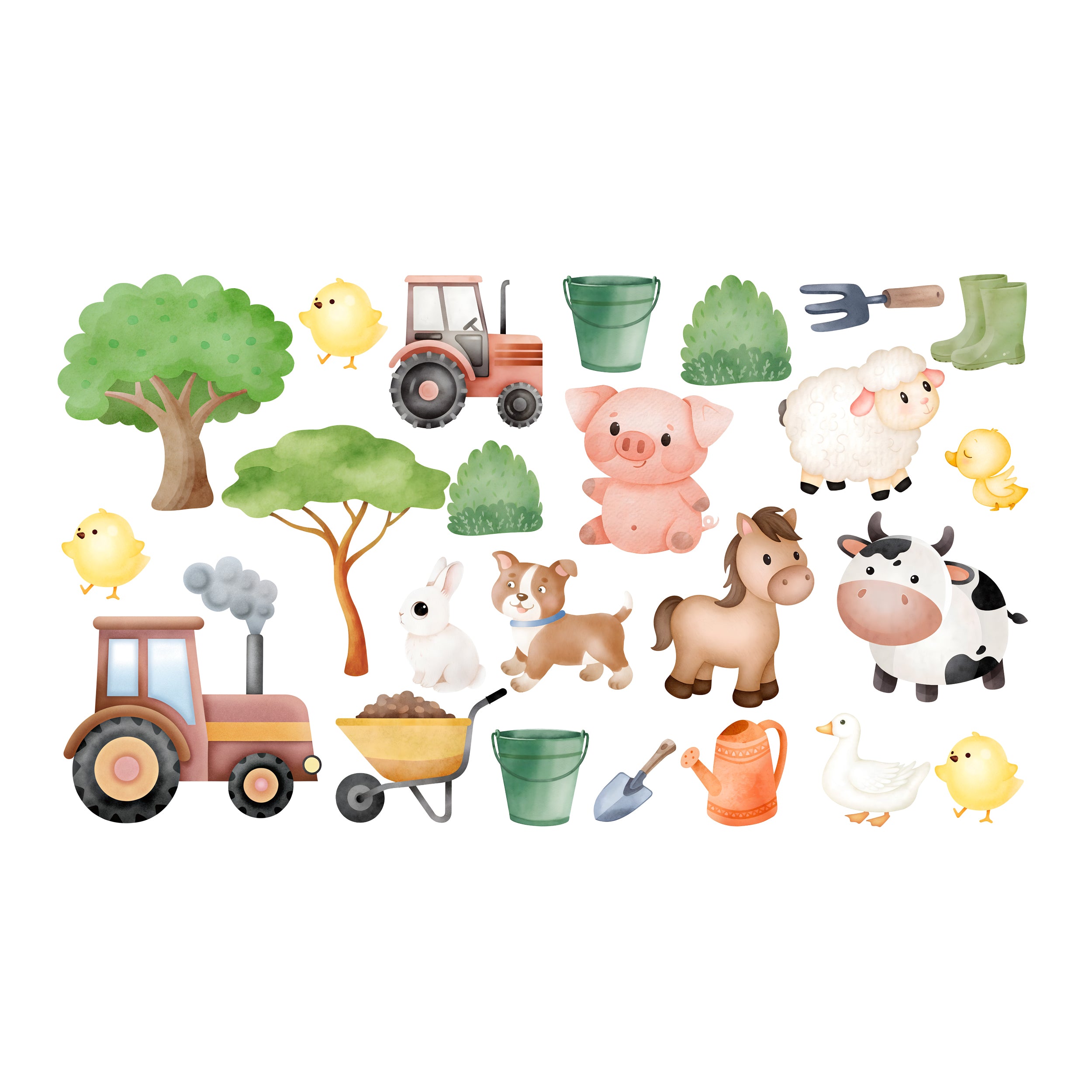 Wandtattoo Bauernhof Tiere