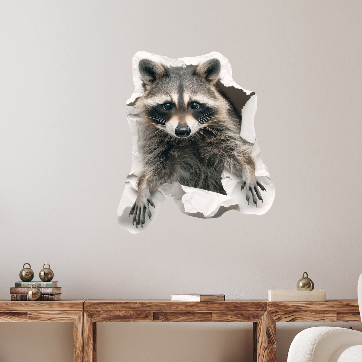 Wandtattoo Waschbär