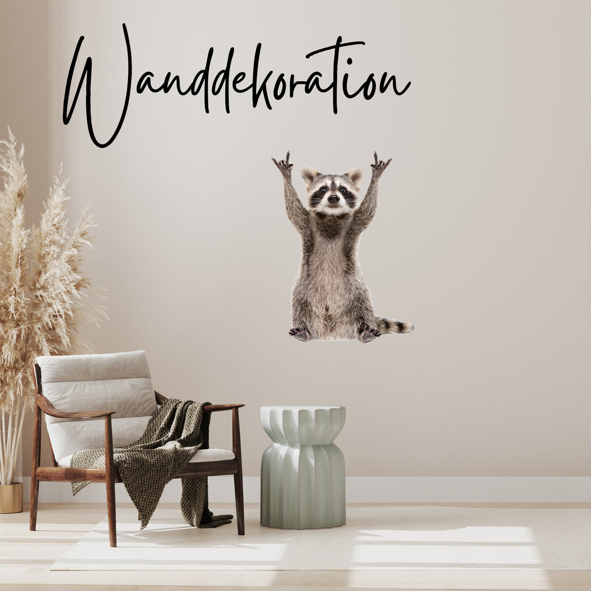 Wandtattoo Waschbär