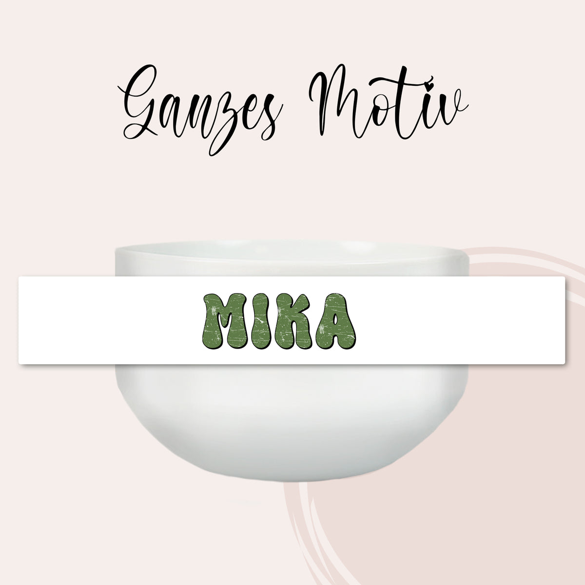 Müslischale mit Namen in grün