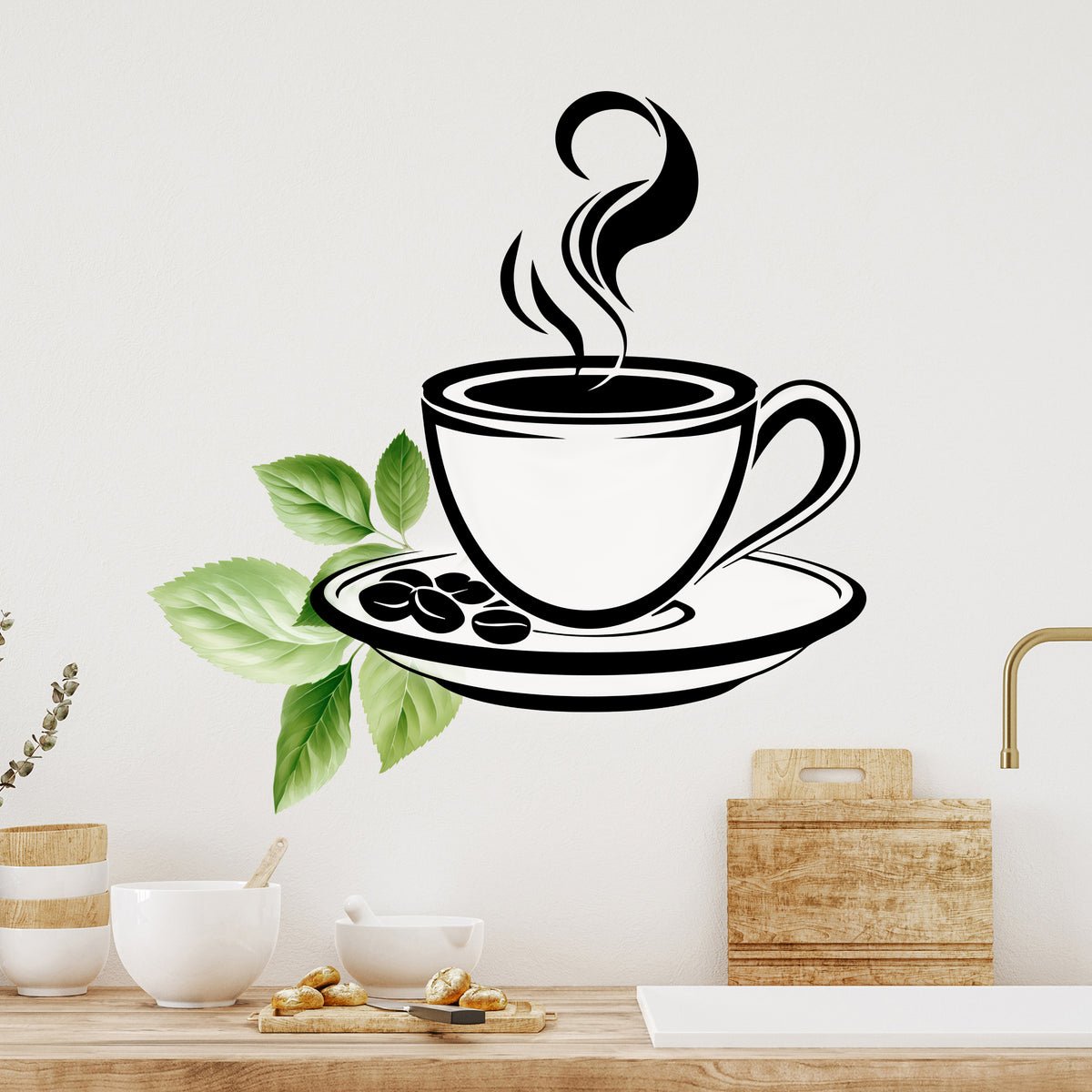 Wandtattoo Kaffeetasse - Für gemütliche Kaffeepausen