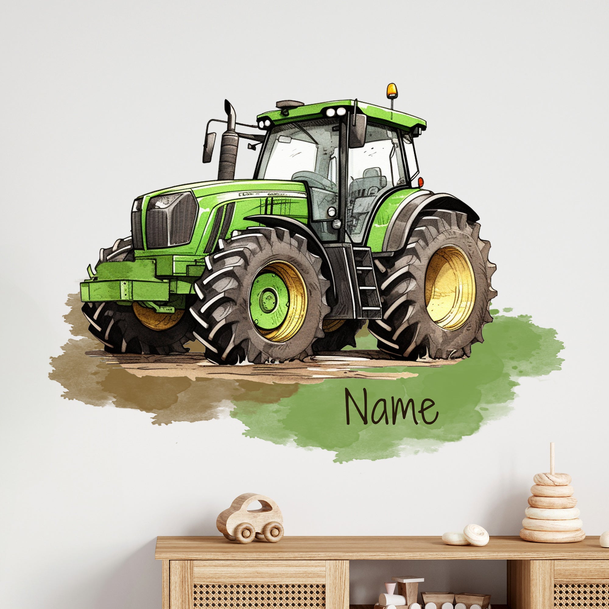 Wandtattoo Trecker mit Namen personalisiert