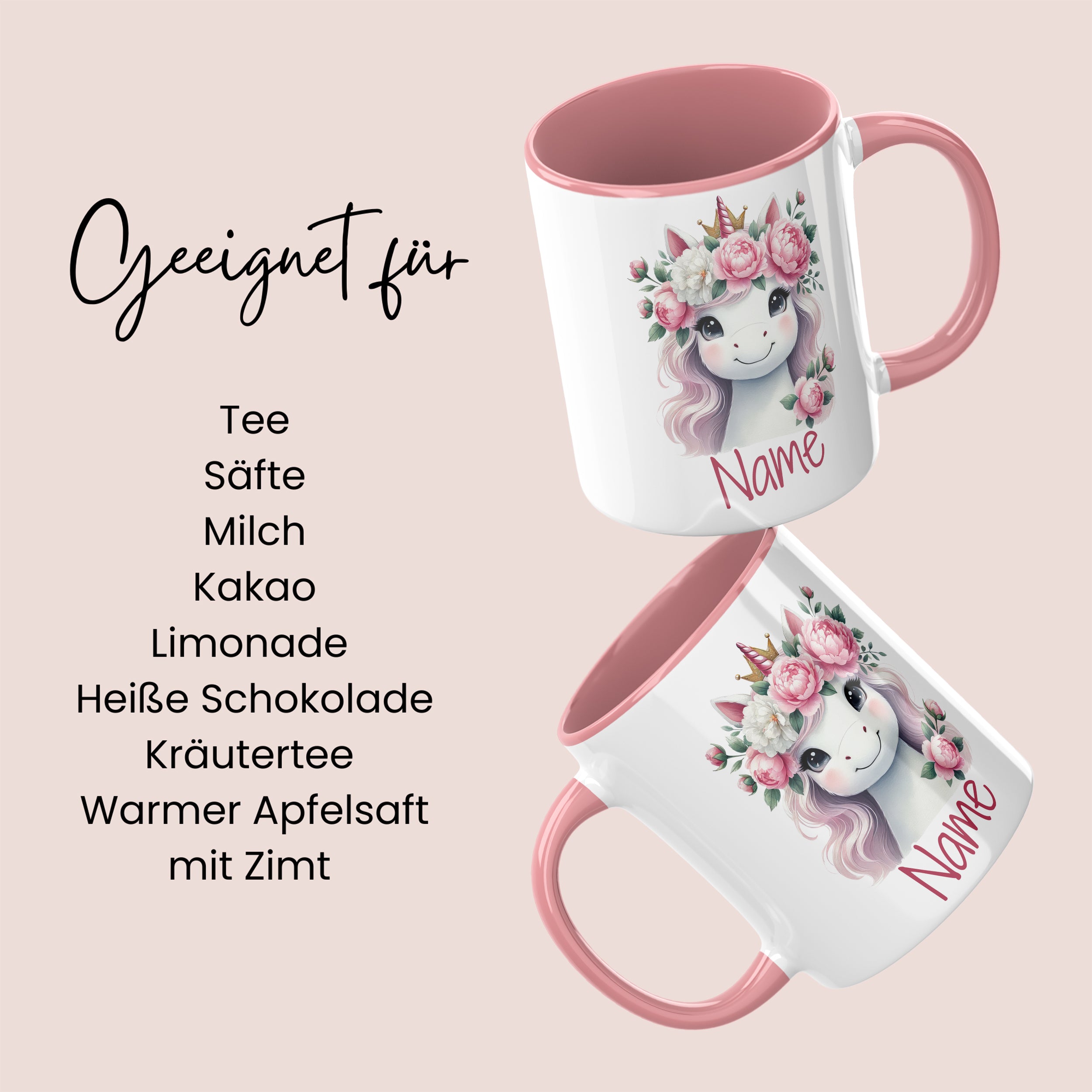 Personalisierte Tasse Einhorn