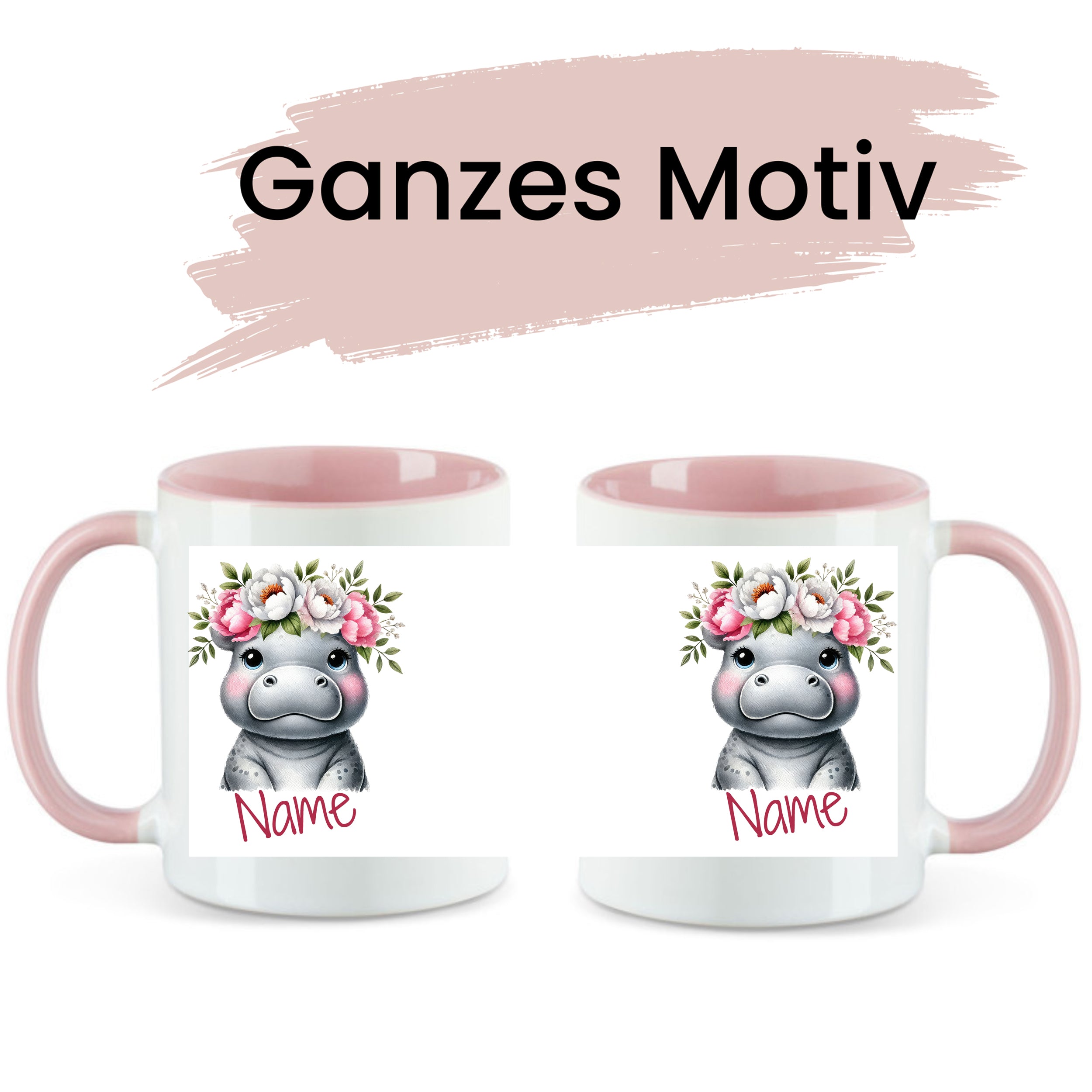 Personalisierte Tasse Nilpferd