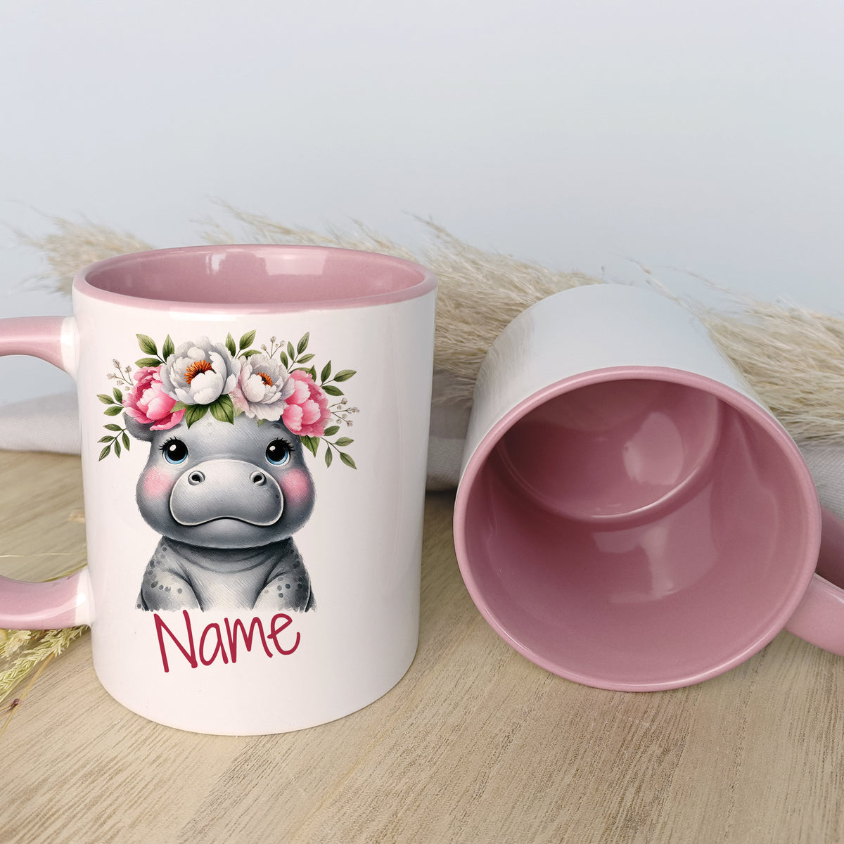 Personalisierte Tasse Nilpferd