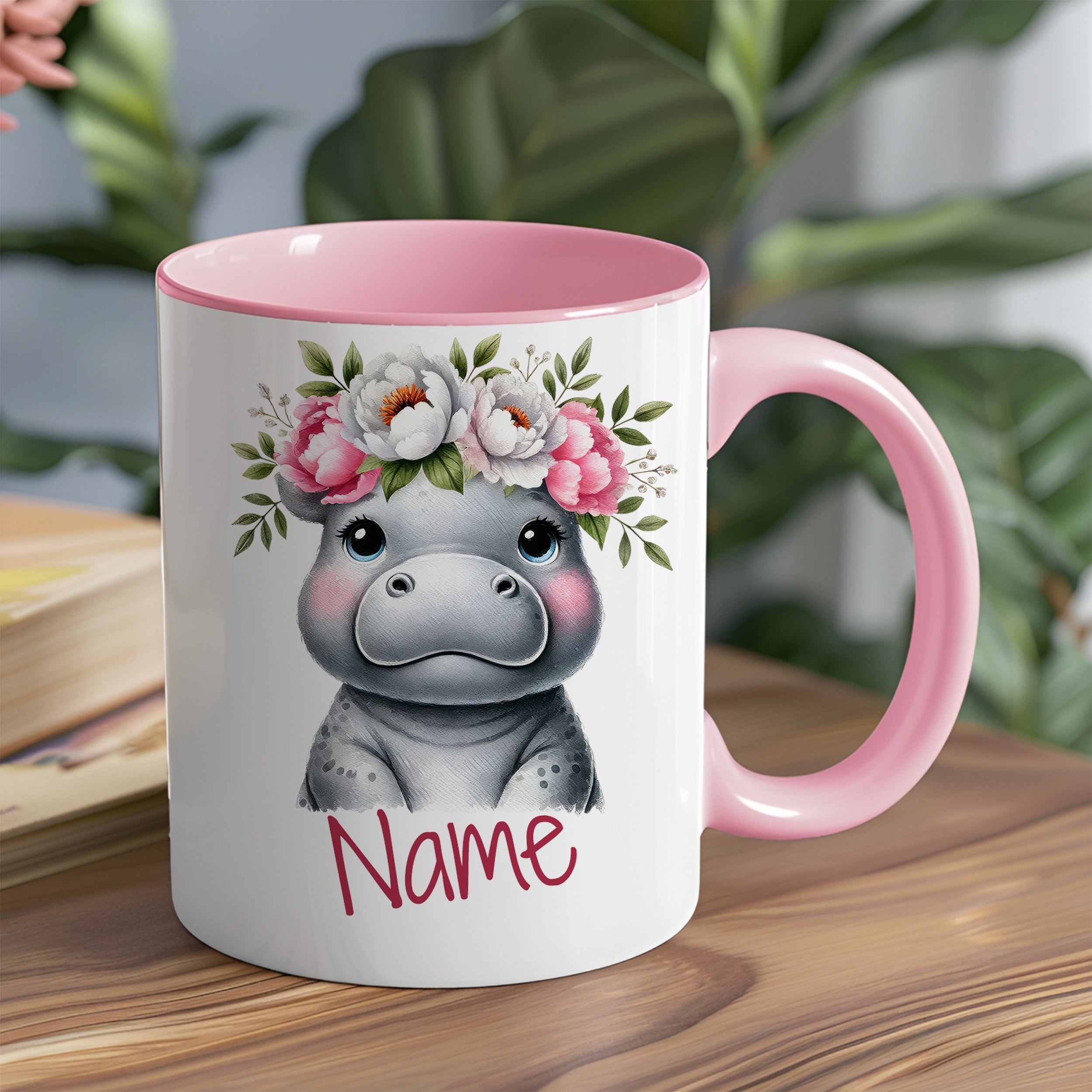 Personalisierte Tasse Nilpferd
