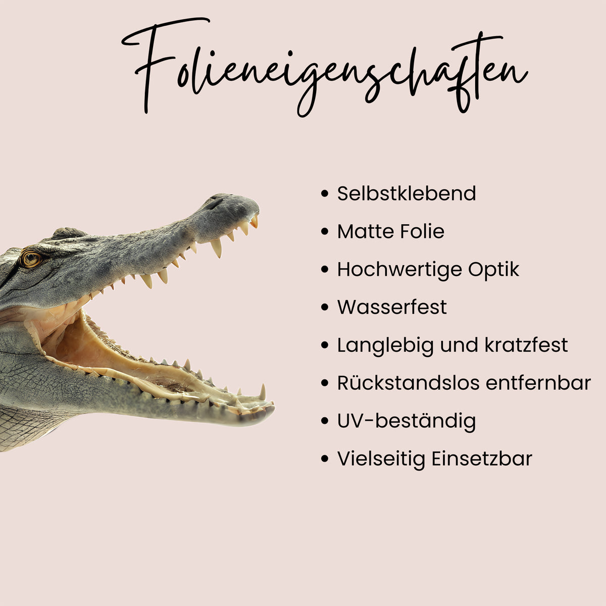 Wandtattoo Krokodil