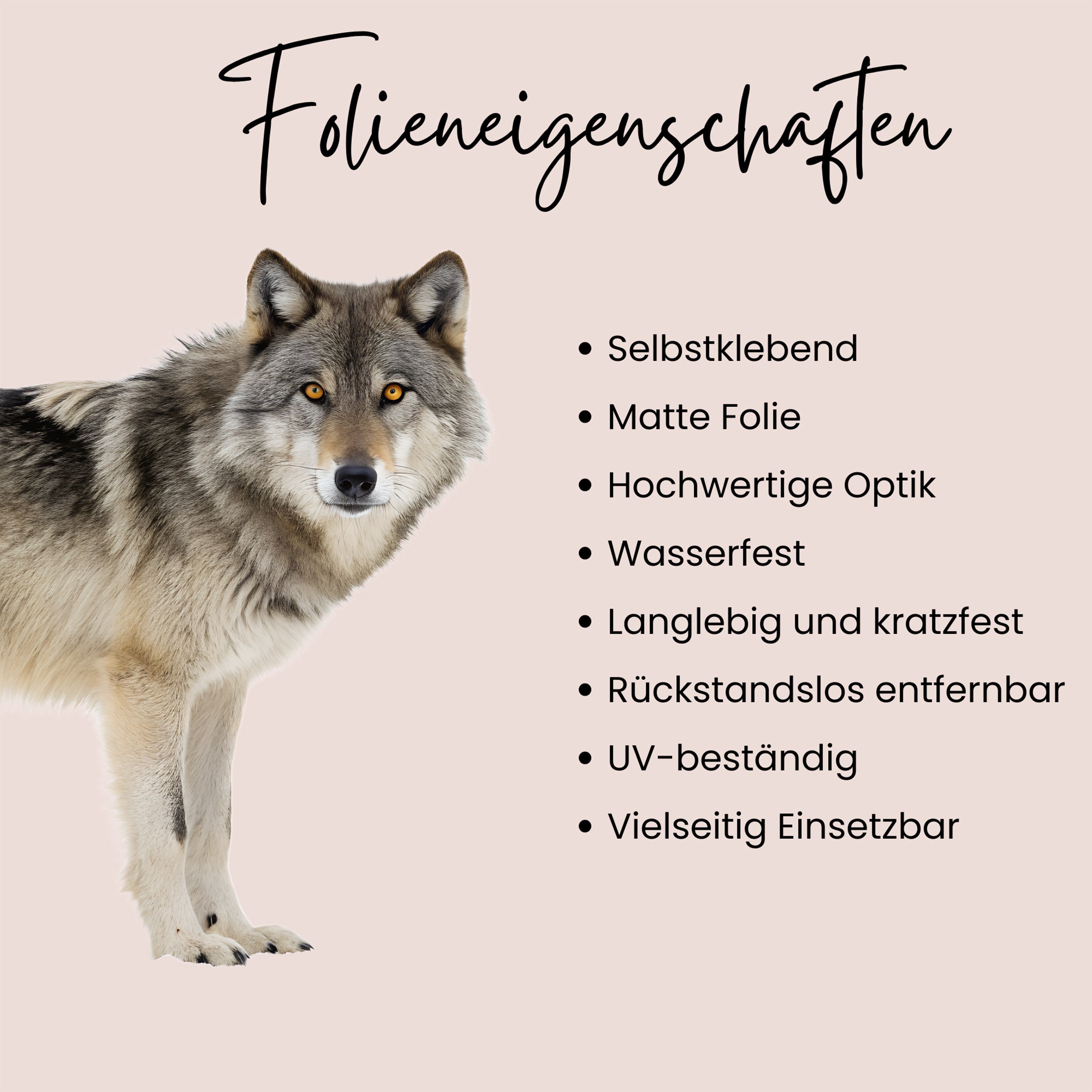 Wandtattoo Wolf