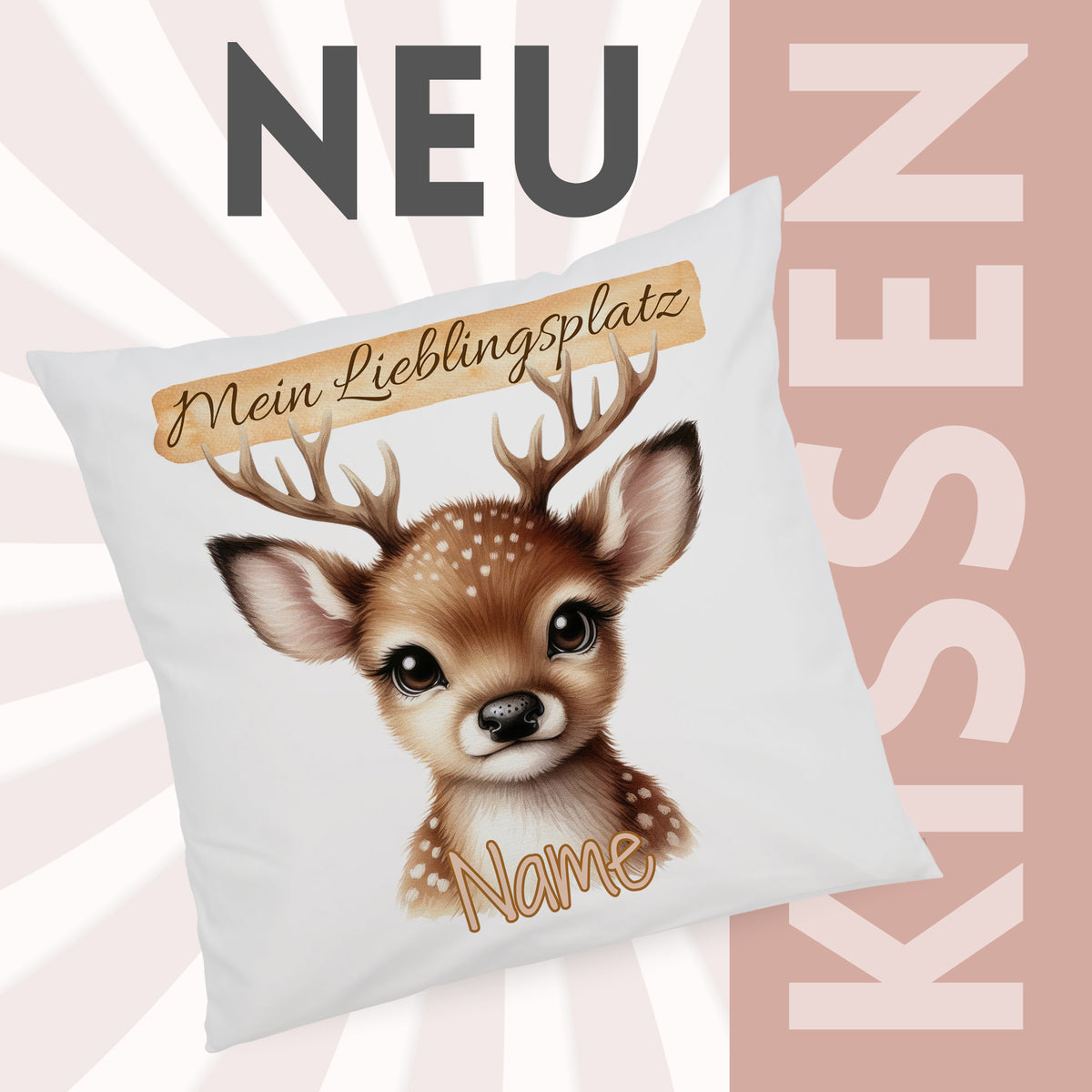 Kissenbezug Lieblingsplatz Reh
