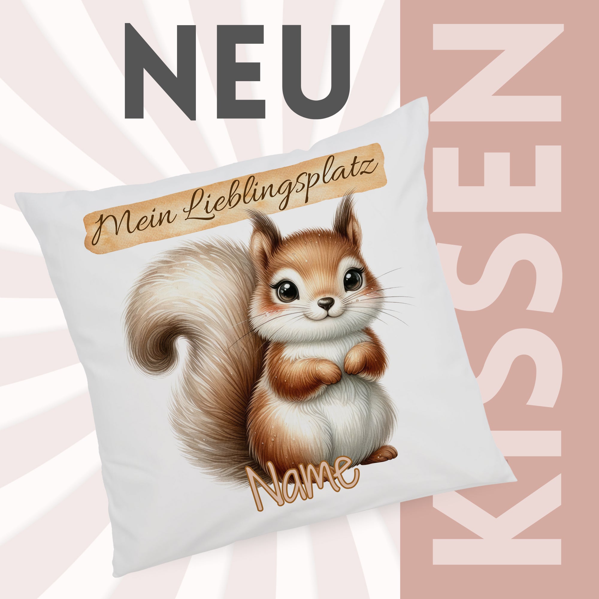 Kissenbezug Eichhörnchen Lieblingsplatz