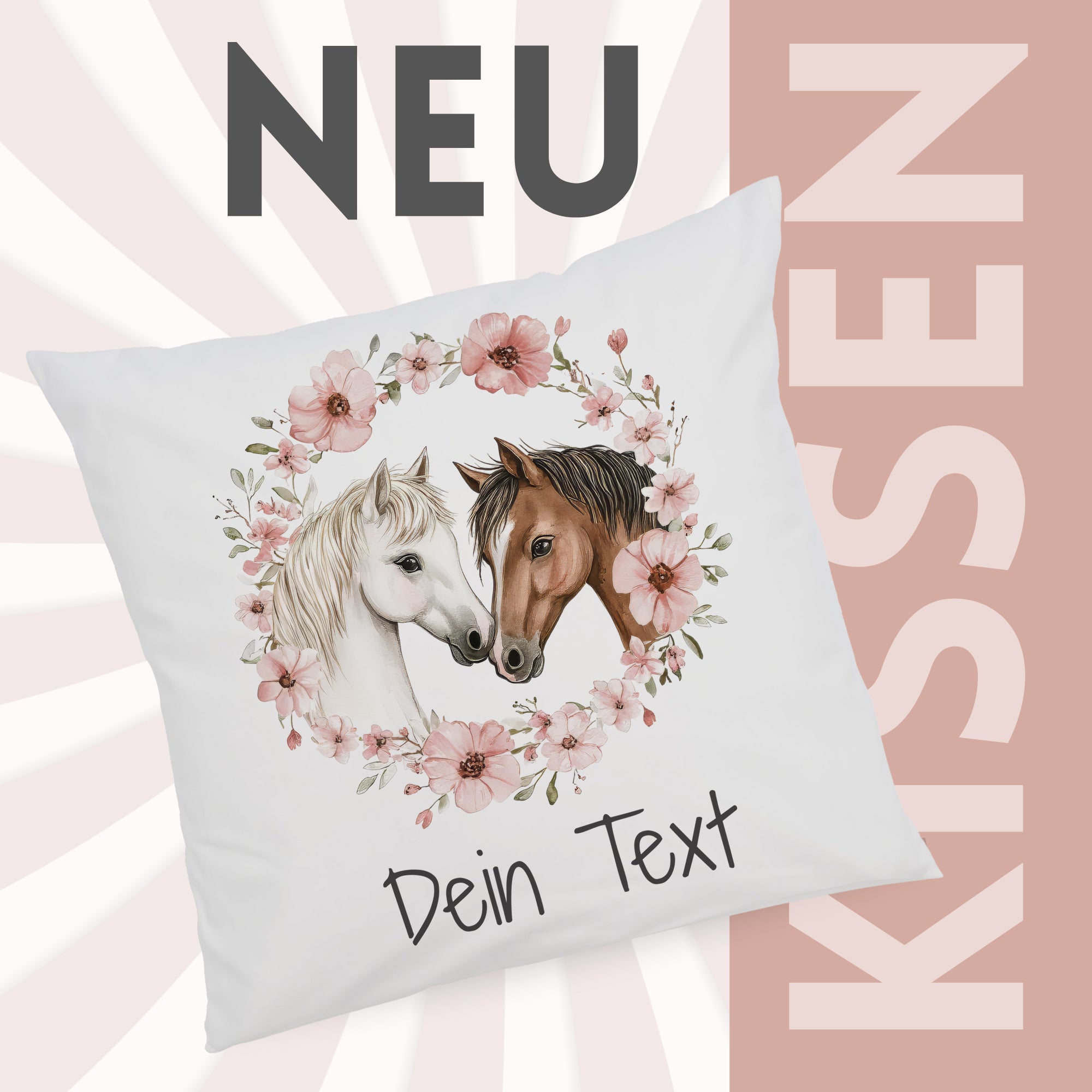 Kissenbezug Pferde