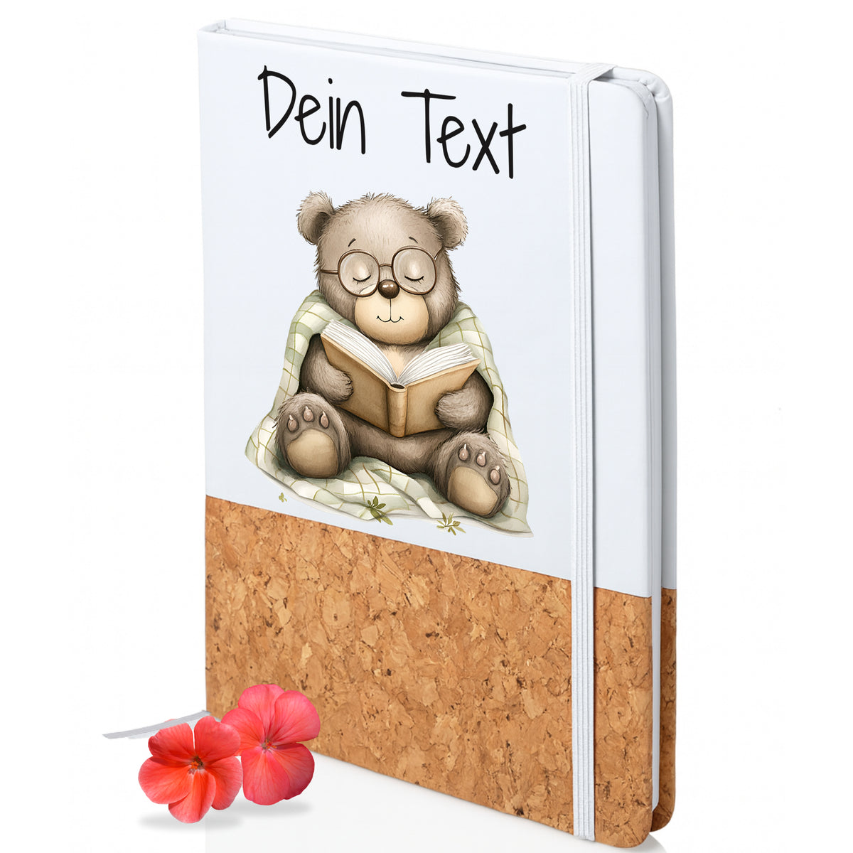 Notizbuch mit Bärenmotiv und personalisierbarem Text