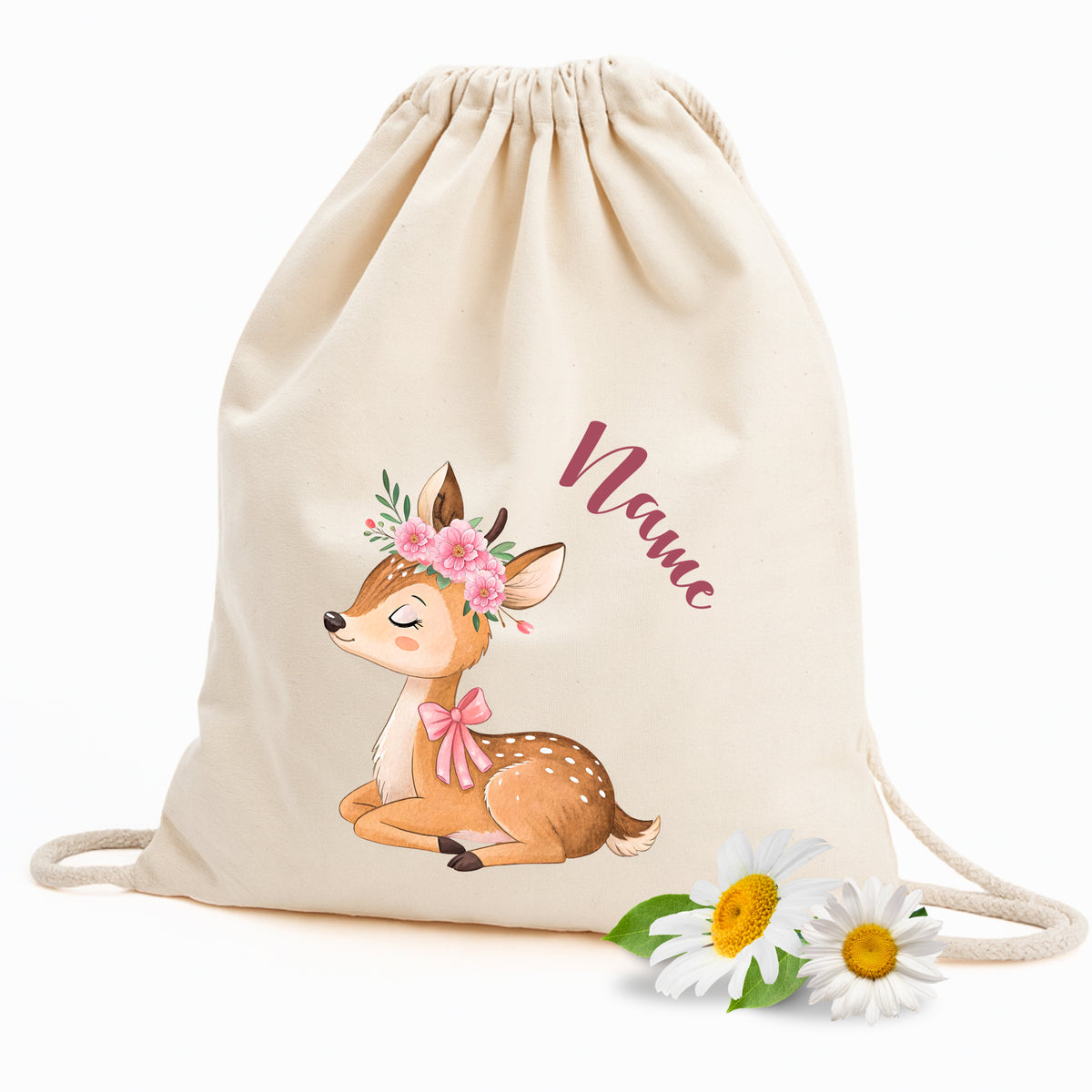 Tasche Reh mit Blumen