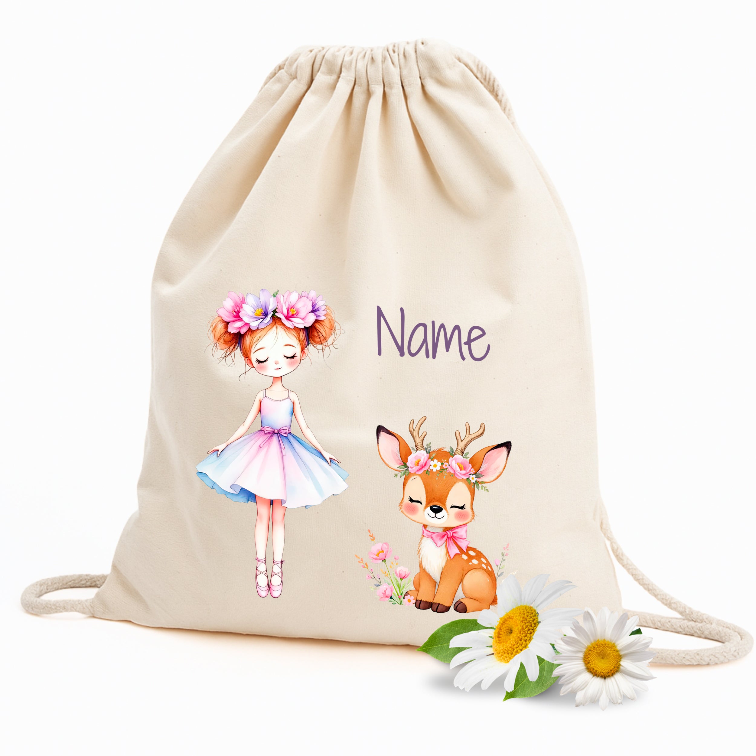 Tasche mit Mädchen und Reh