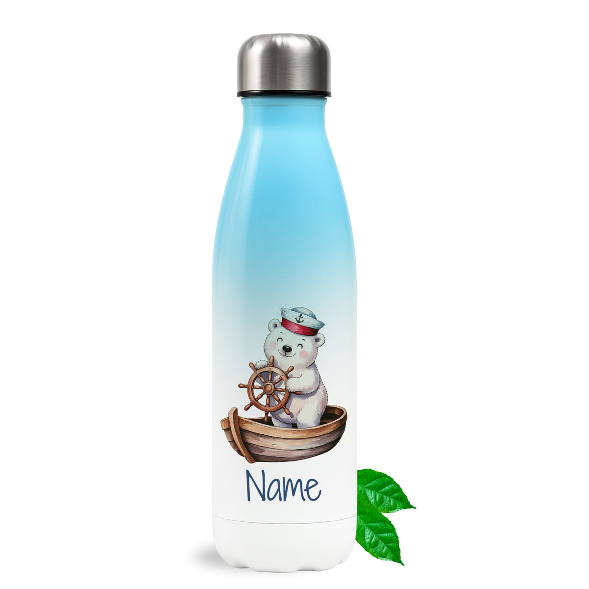 Thermosflasche Bär auf Boot
