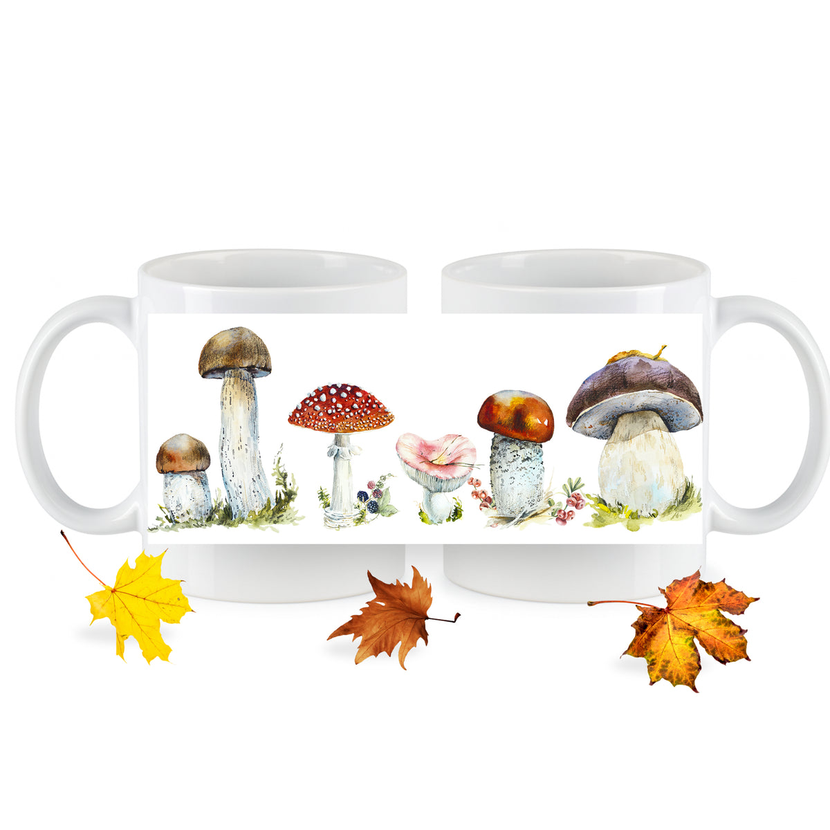 Tasse mit Pilzmotiv
