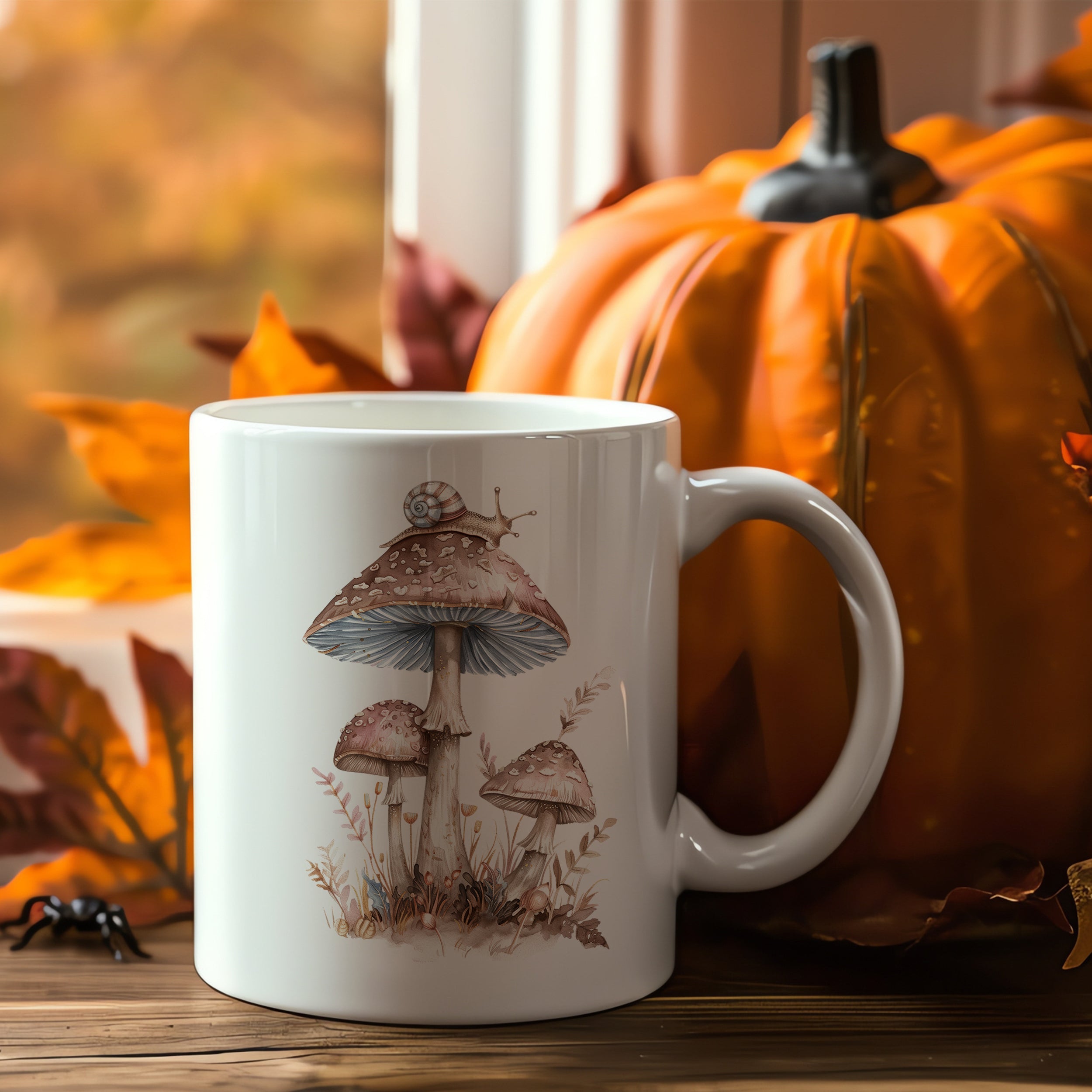 Tasse mit Pilzmotiv