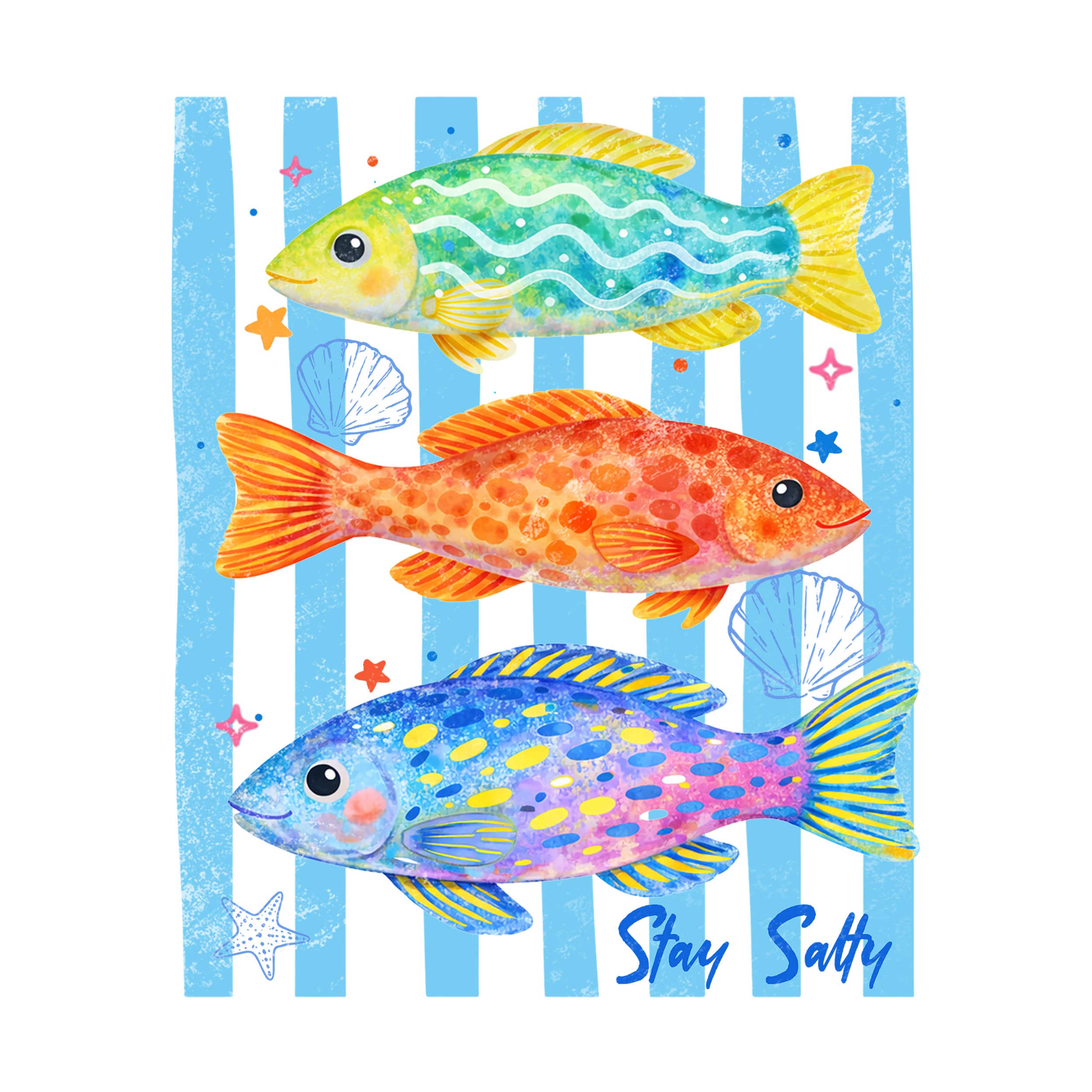 Motiv Stay salty fische