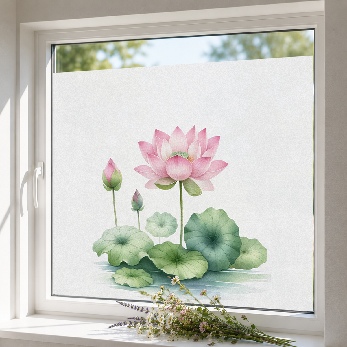 Fensterfolie Wellness Lotusblüte