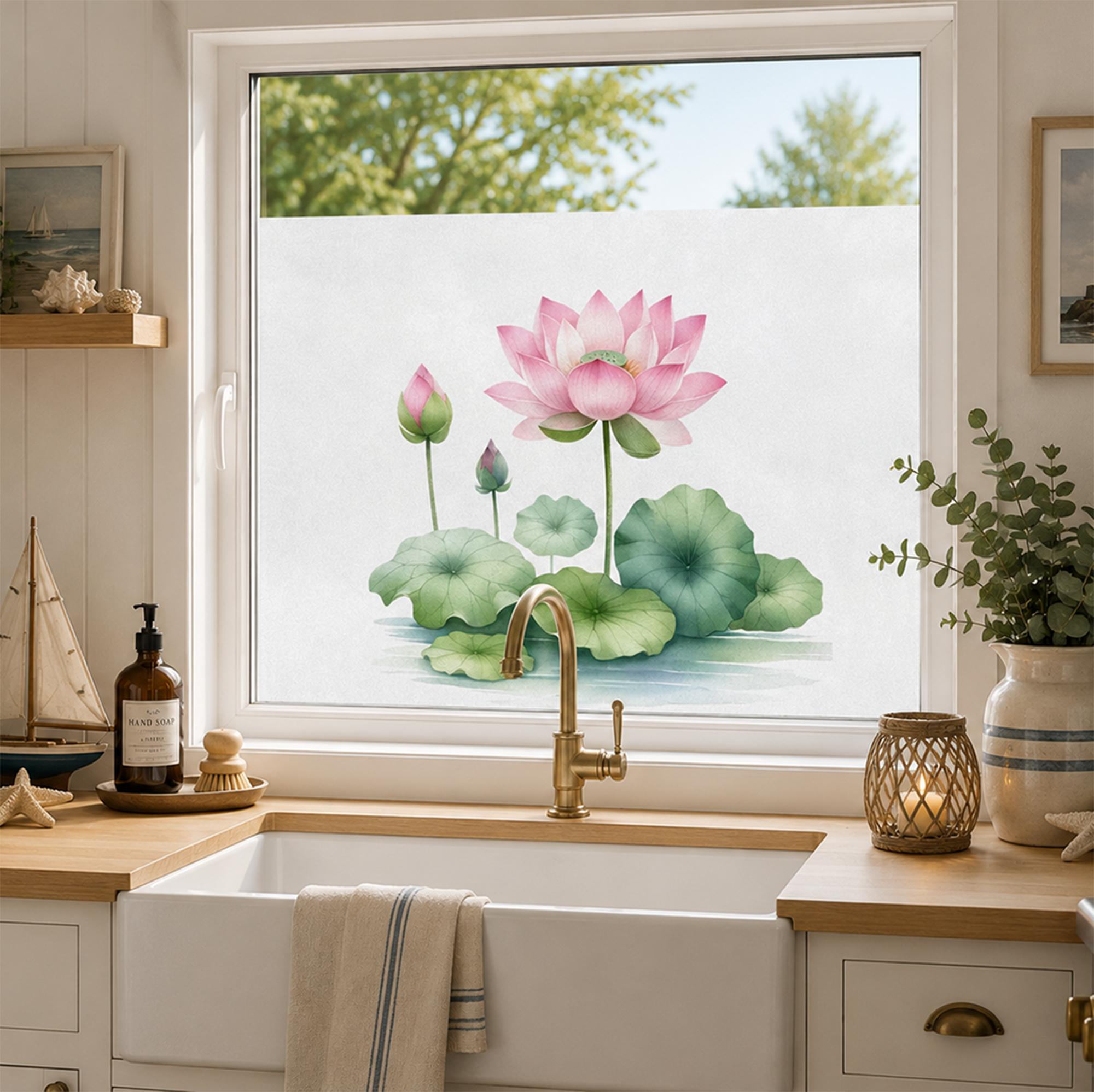 Fensterfolie Wellness Lotusblüte
