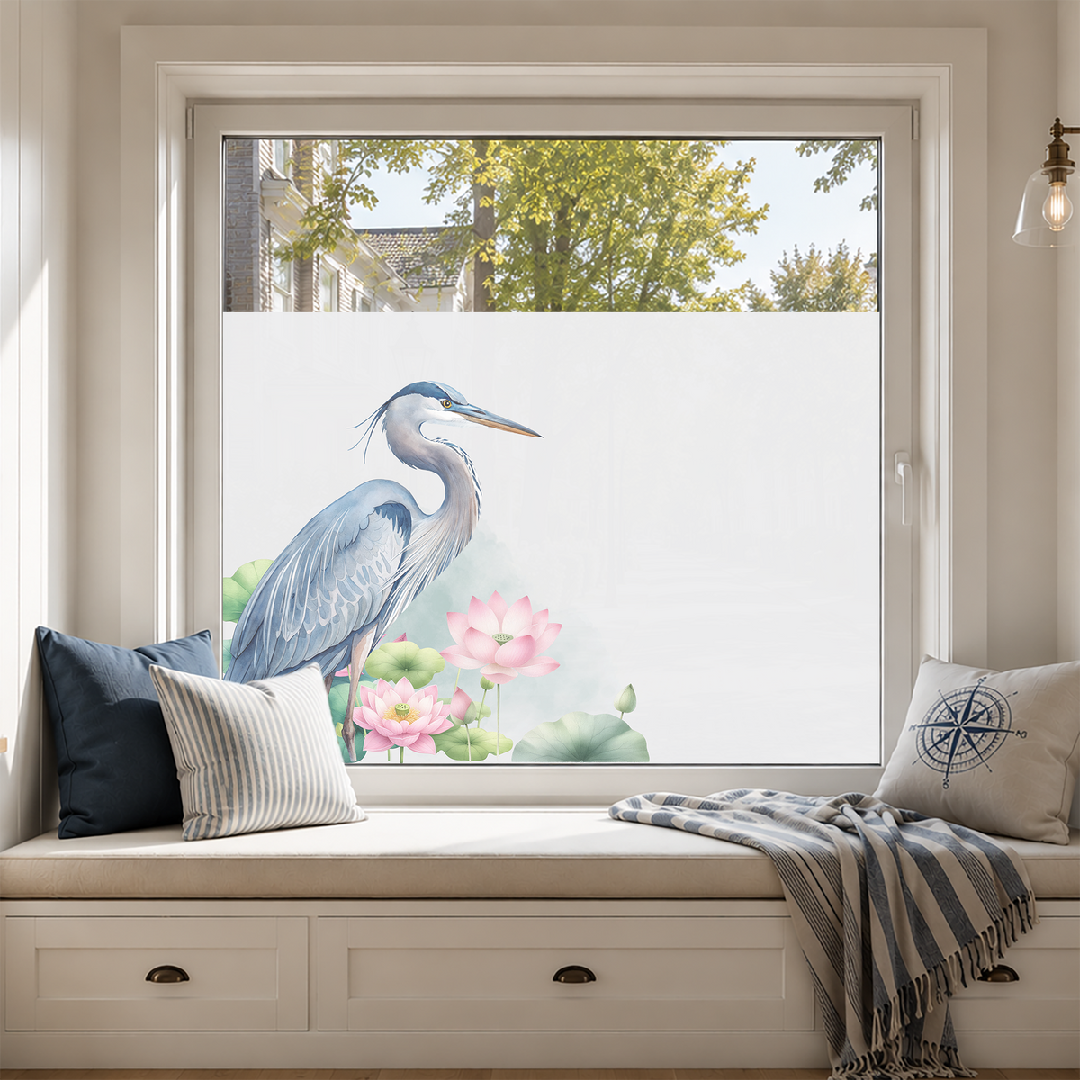 Fensterfolie Reiher