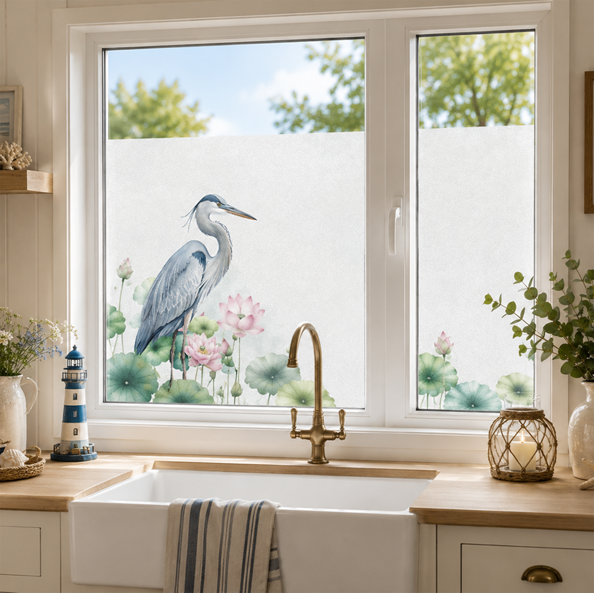 Fensterfolie Reiher