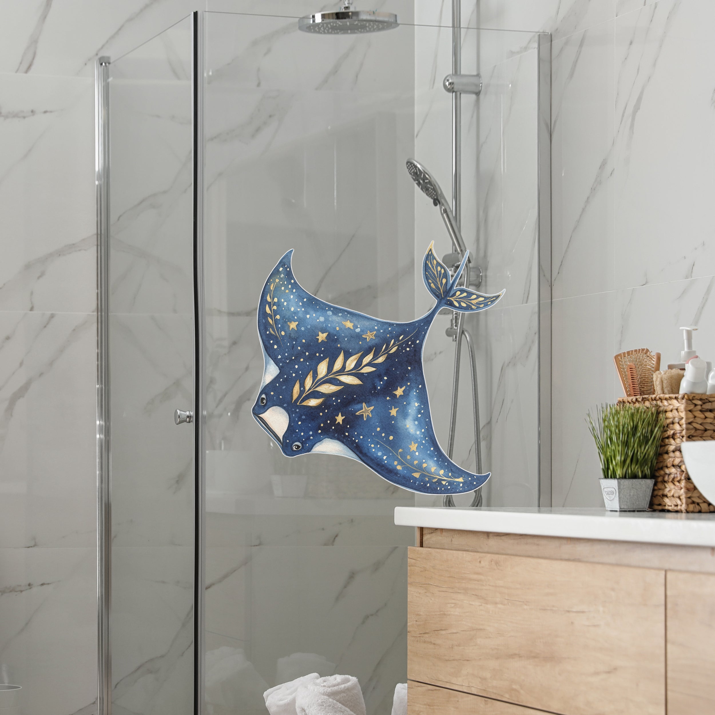 Fenstertattoo Manta Rochen