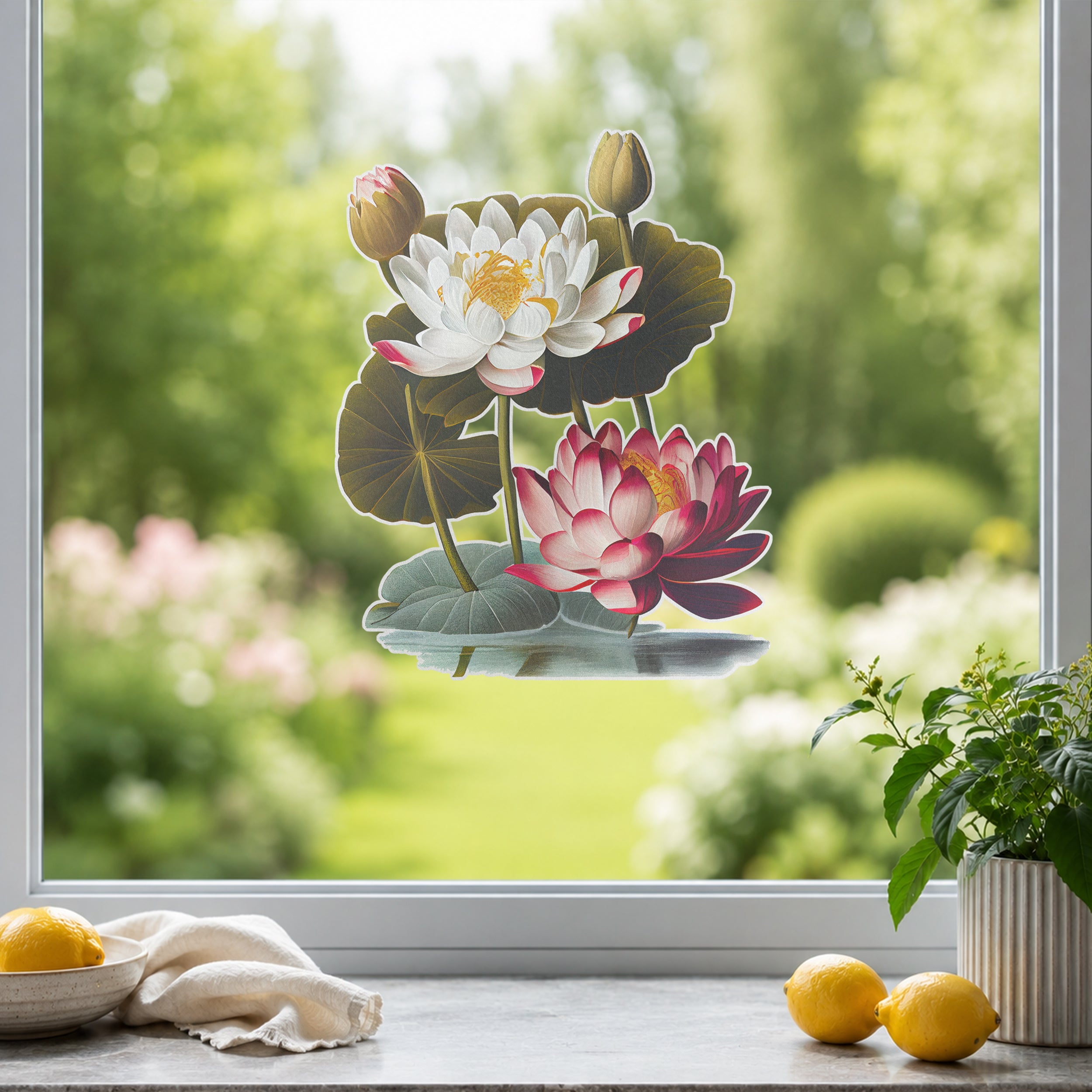 Fenstertattoo Seerosen - Ein Hauch von Natur im Zuhause