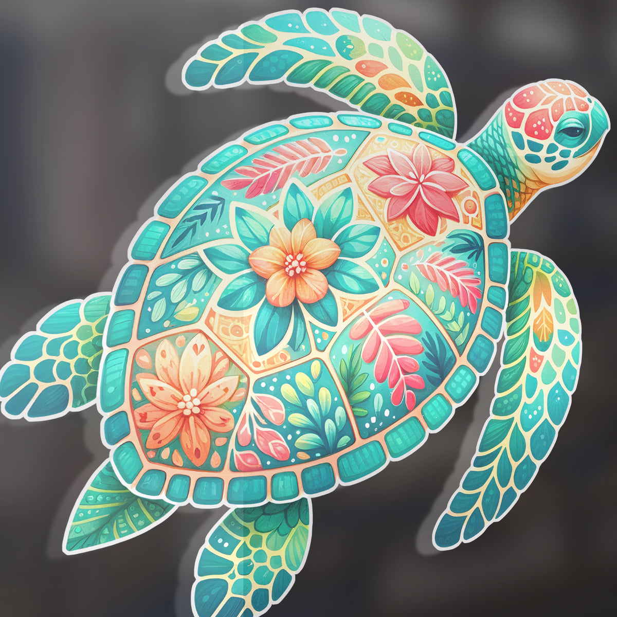 Fenstertattoo Schildkröte