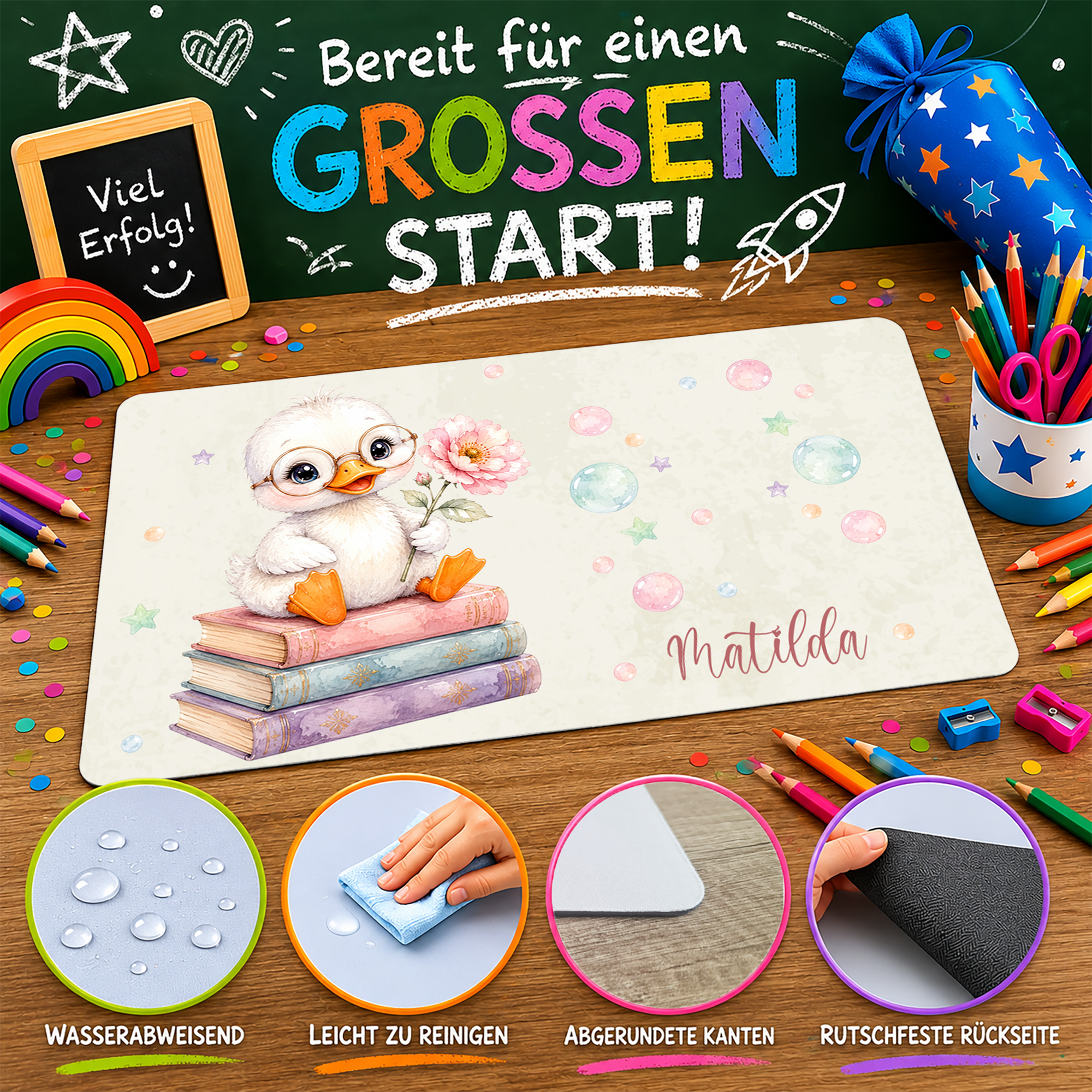 Schreibtischunterlage Süße Ente