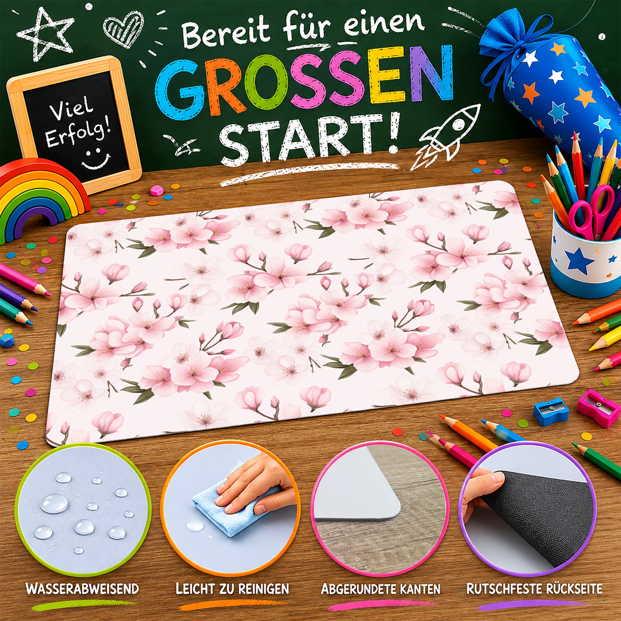 Schreibtischunterlage Kirschbaumblüten